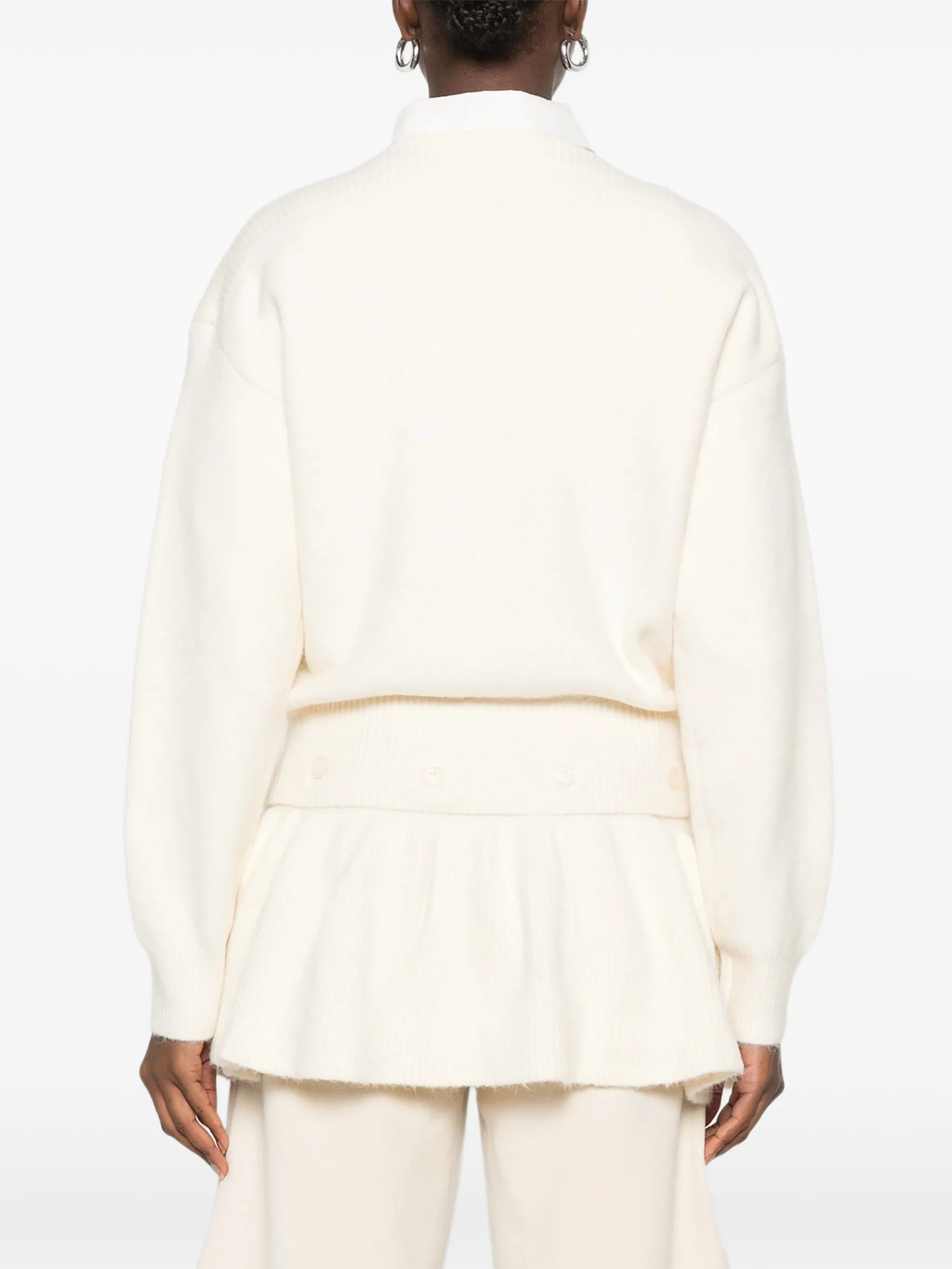 Corinth peplum-details sweater