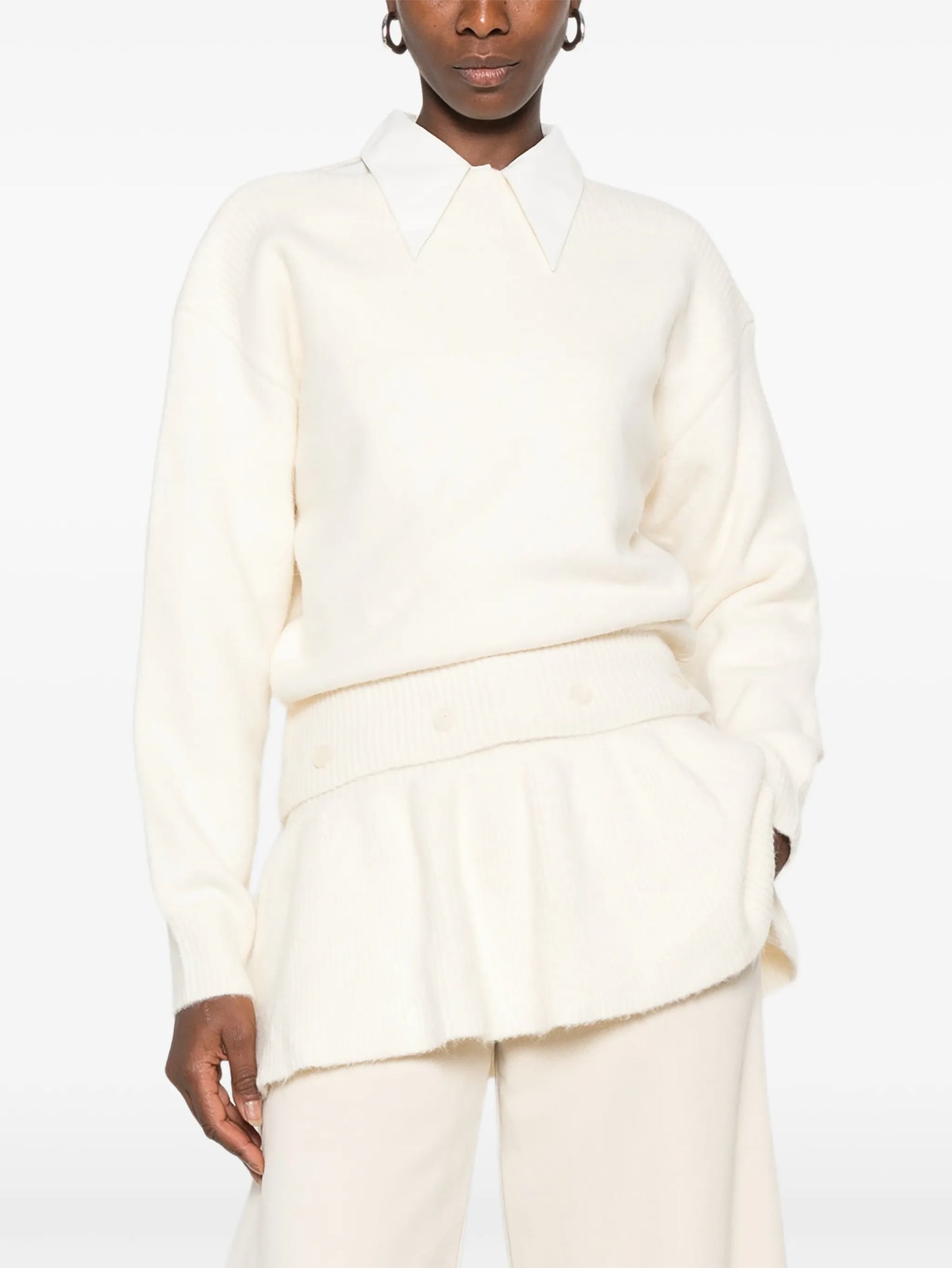 Corinth peplum-details sweater