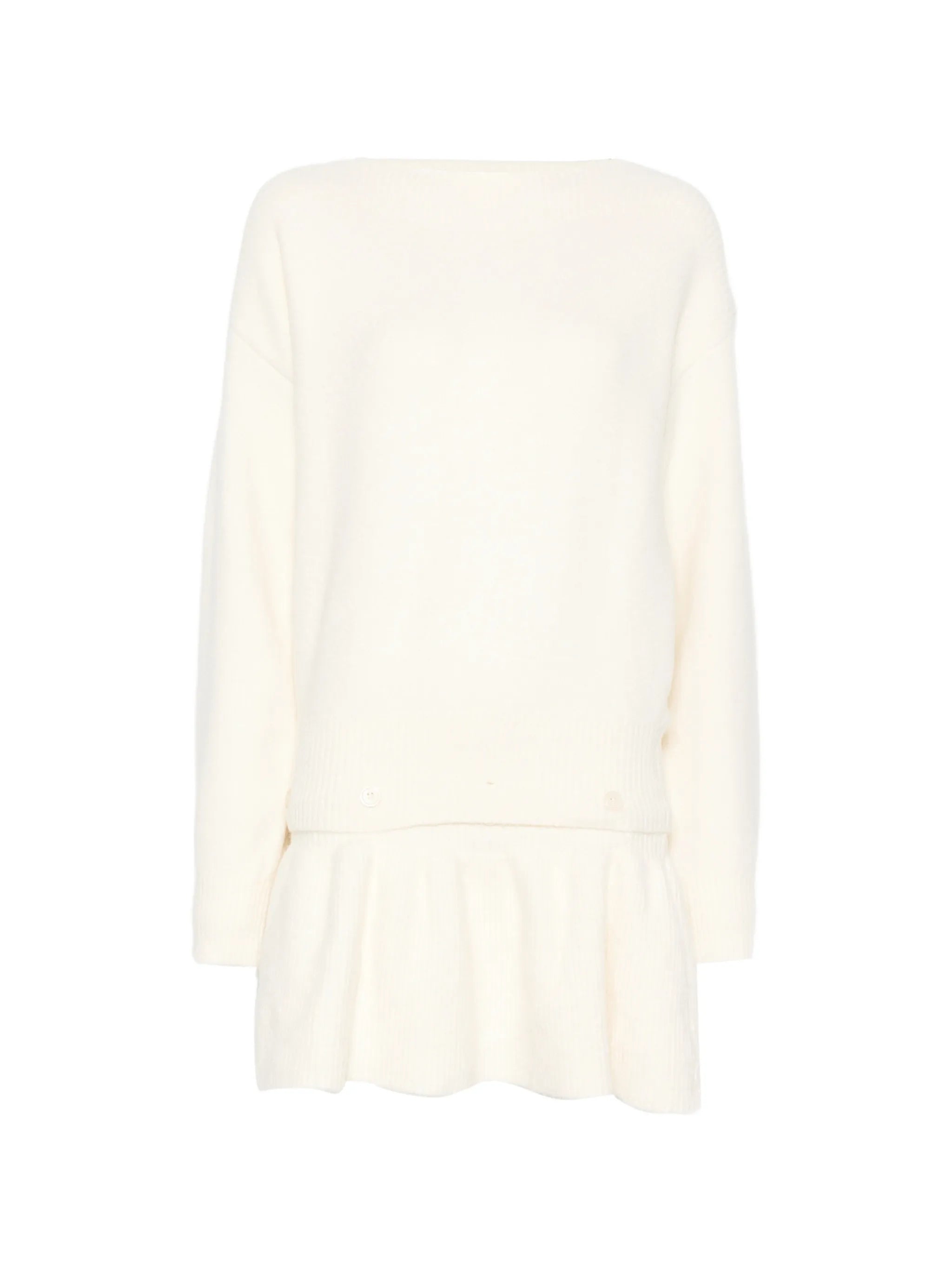 Corinth peplum-details sweater