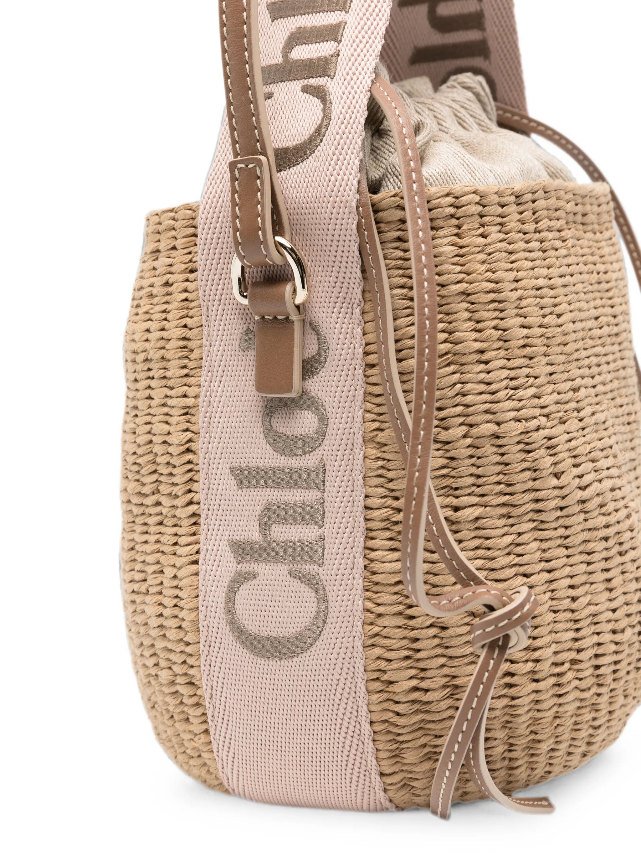small logo-tape bucket bag