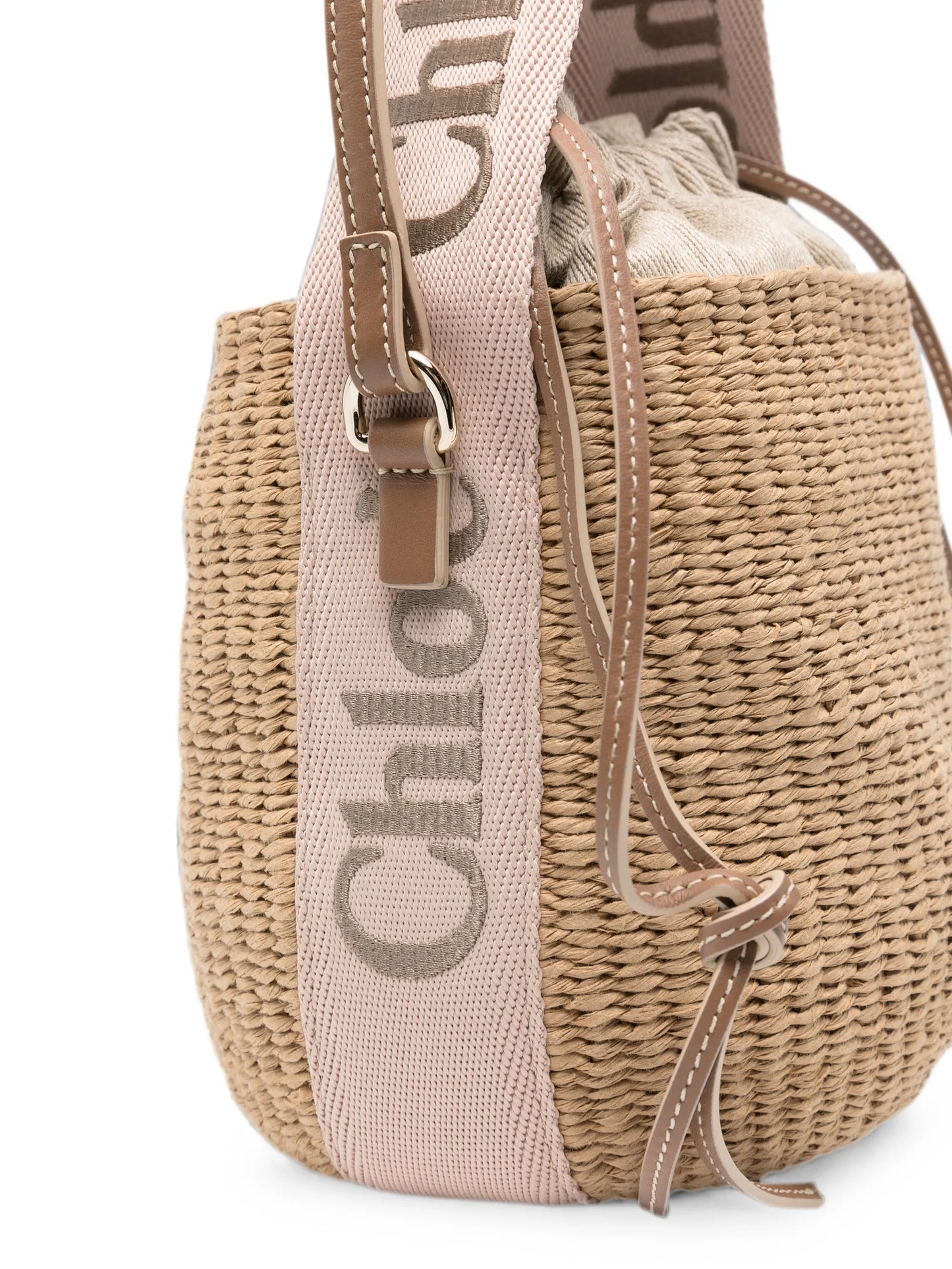 small logo-tape bucket bag