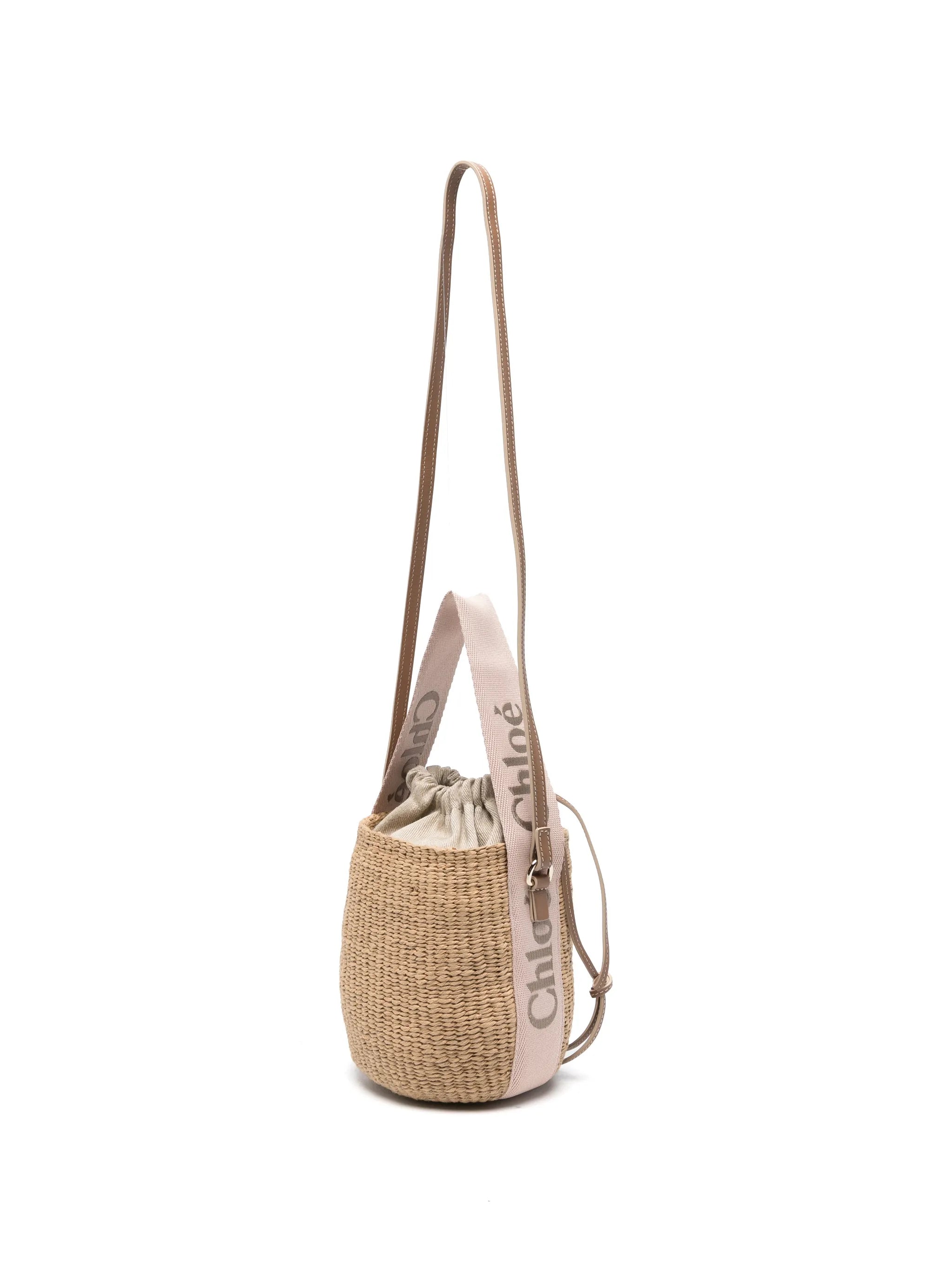 small logo-tape bucket bag