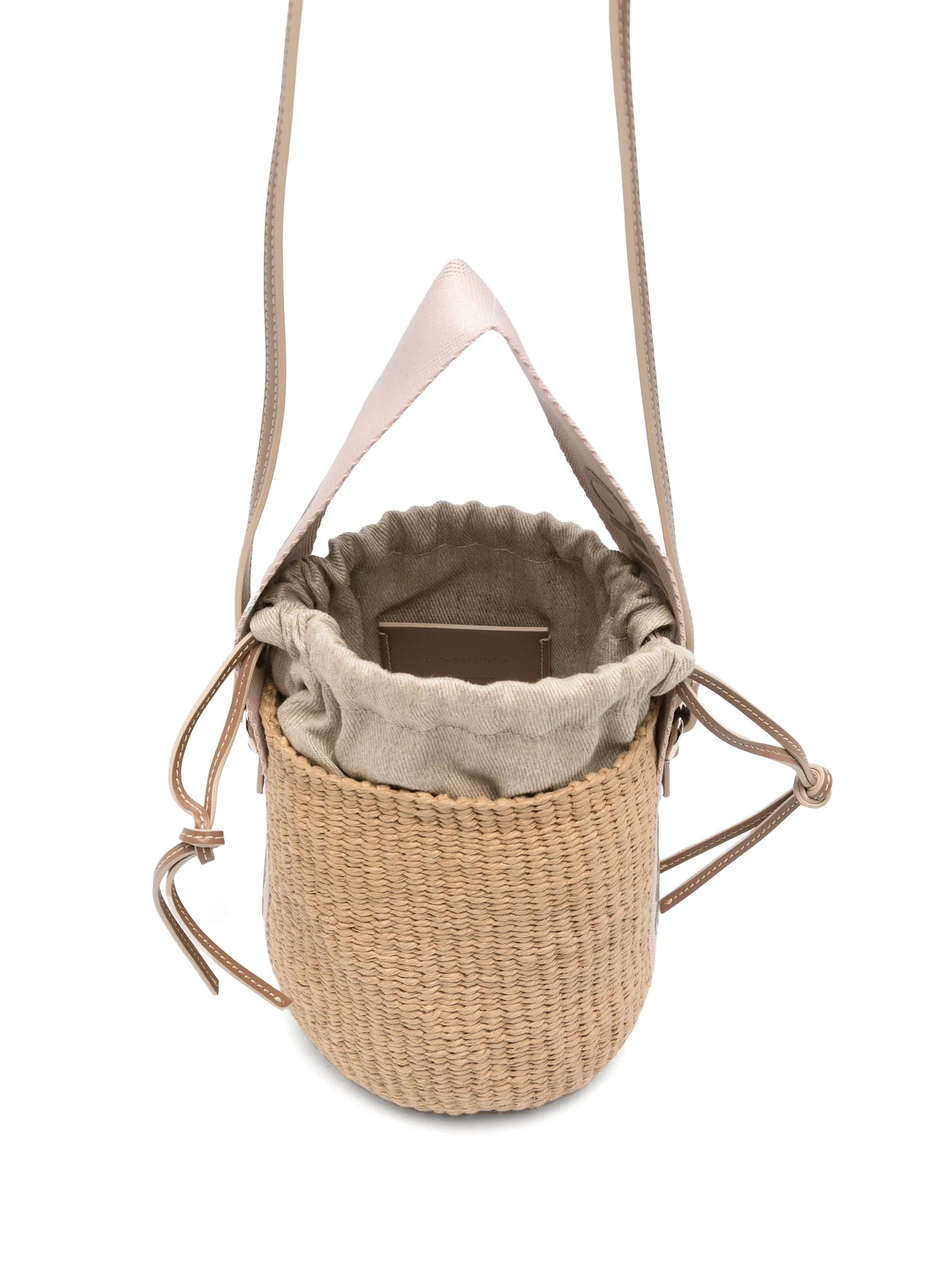 small logo-tape bucket bag