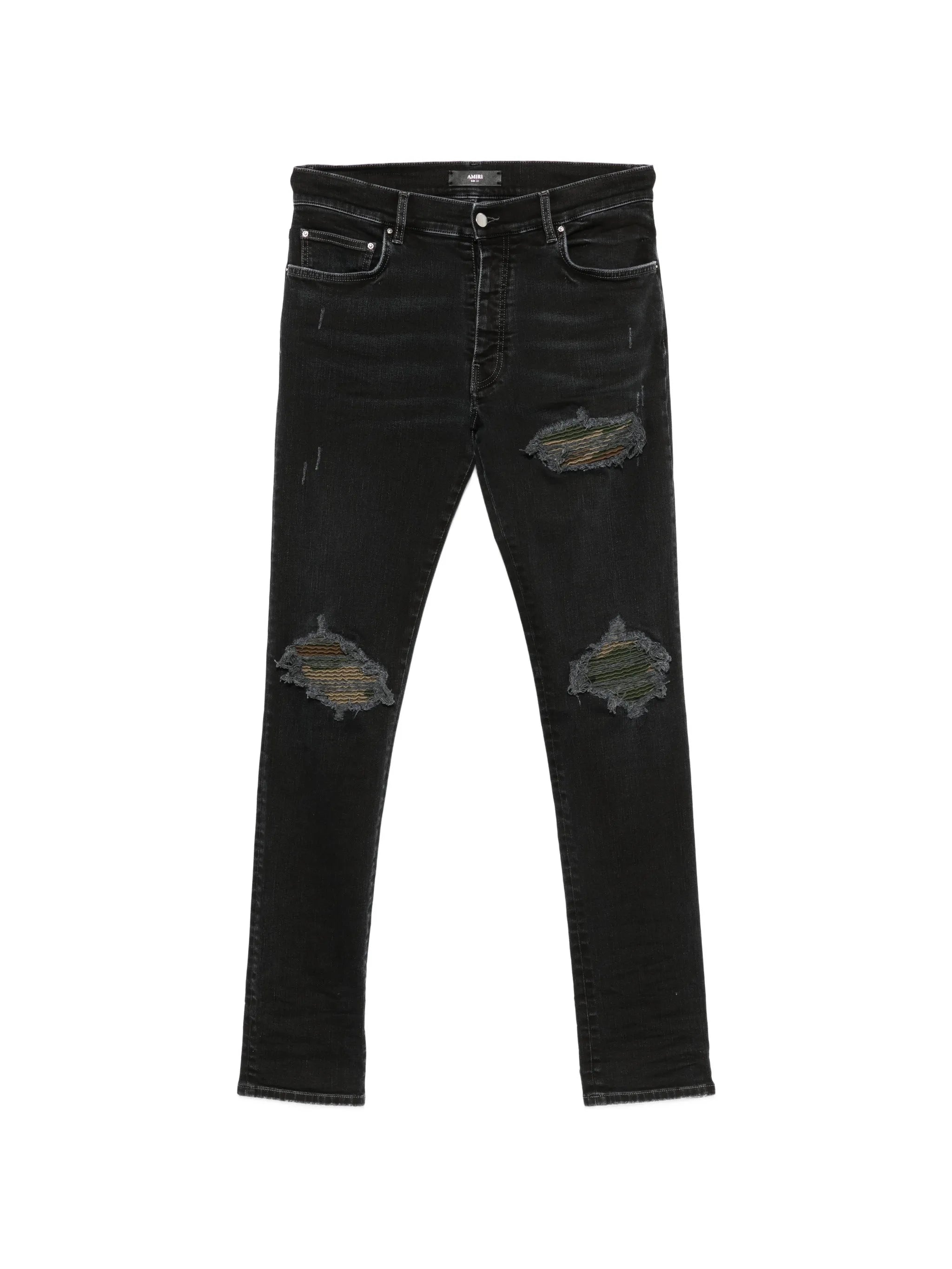 distressed pocket jeans