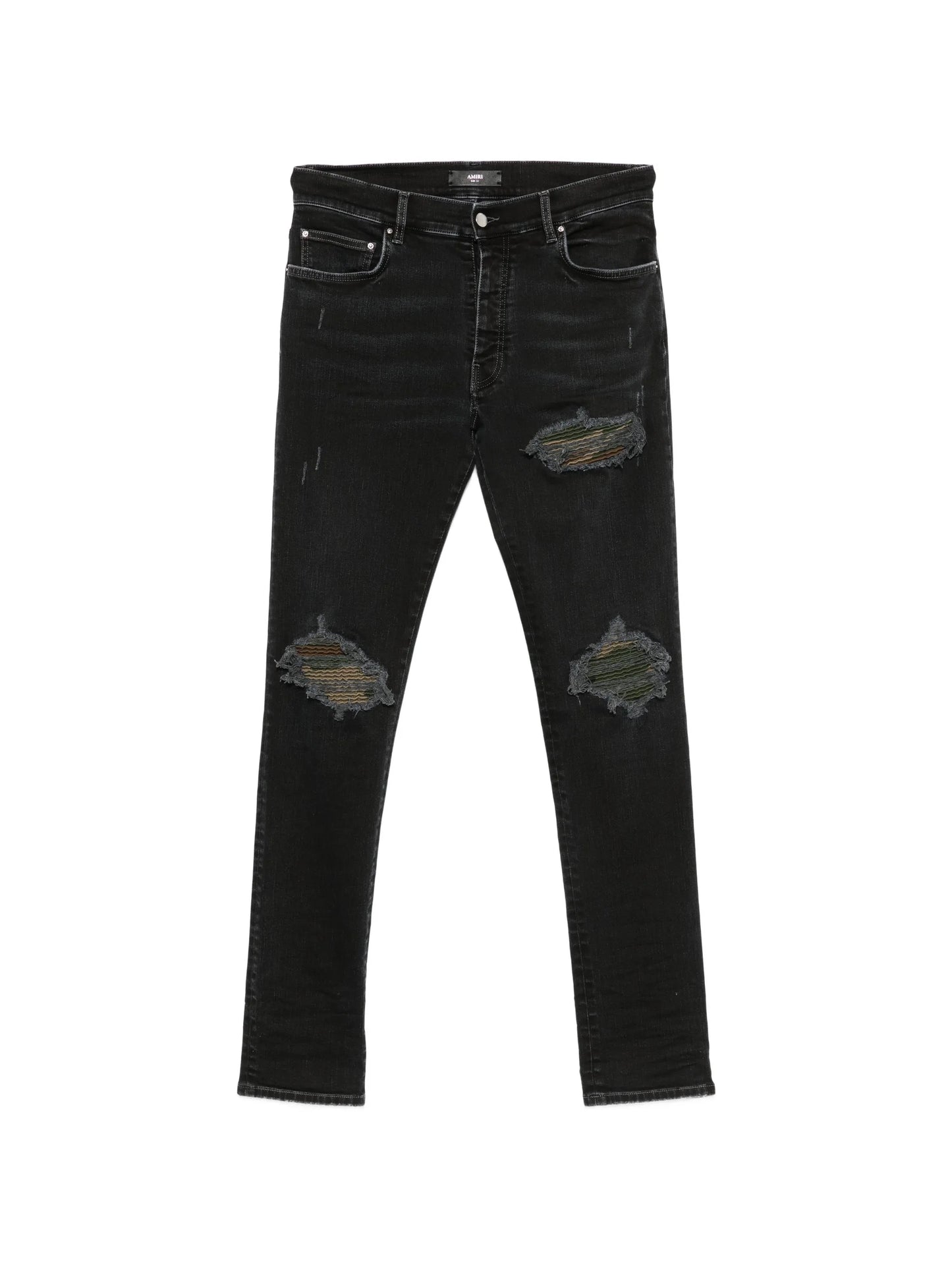 distressed pocket jeans