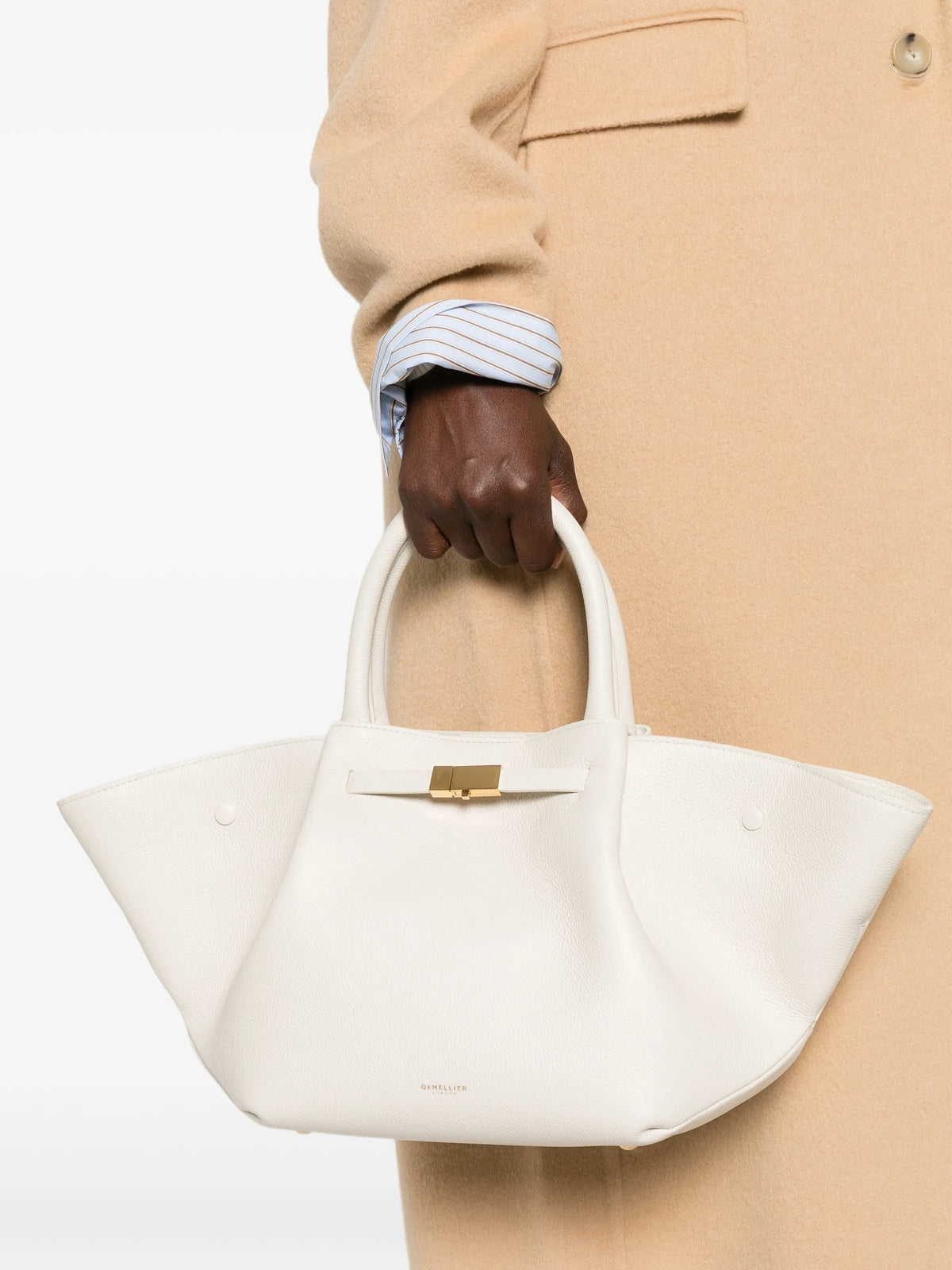 The Midi New York Grained Leather Tote Bag