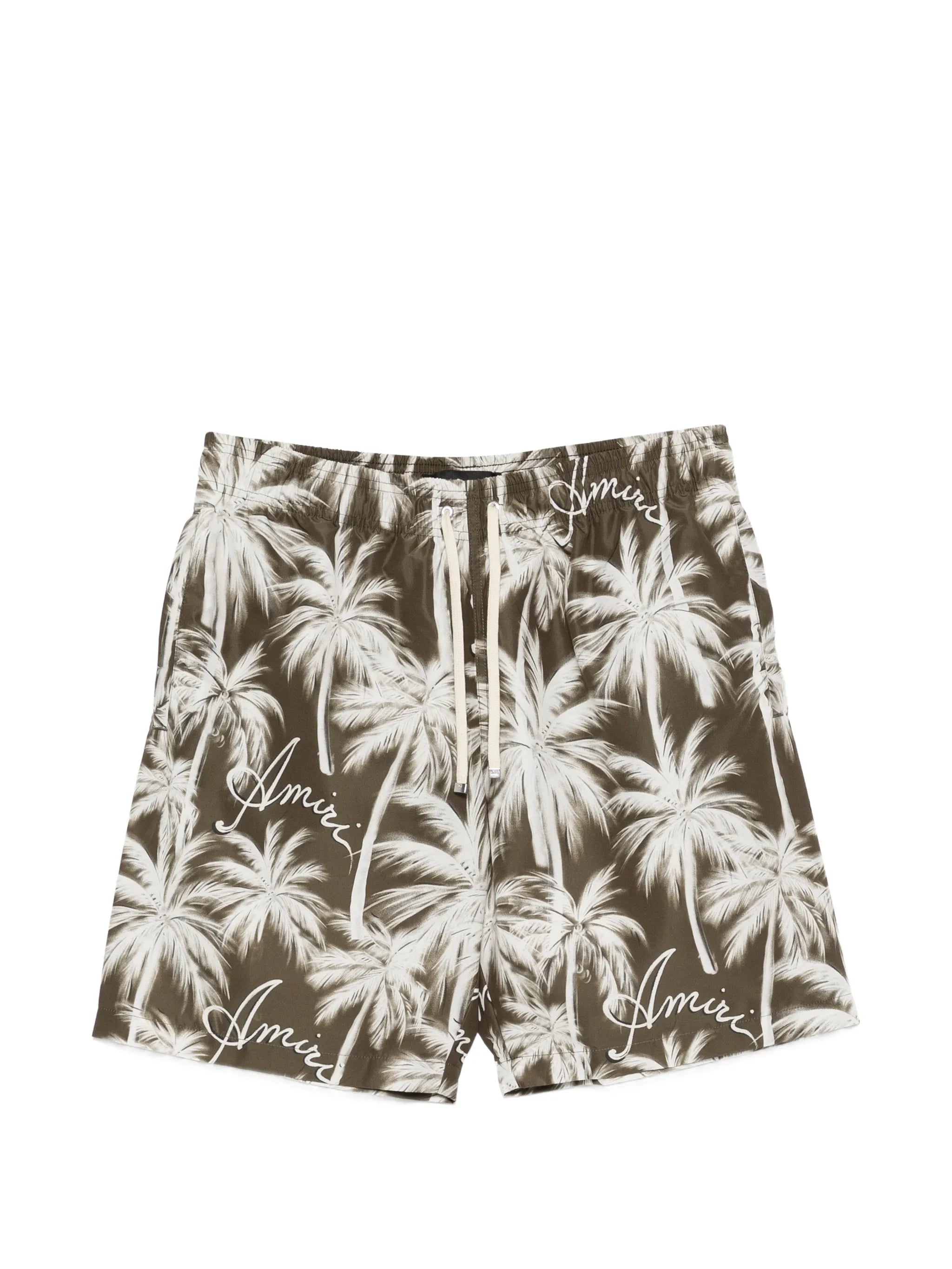 palm-print swim shorts