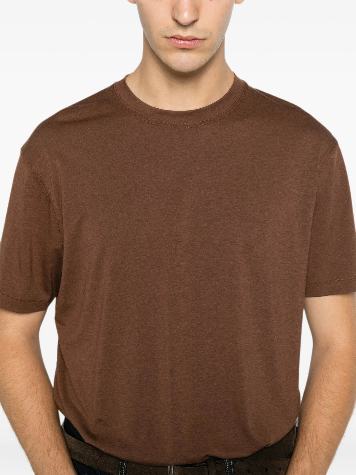 lyocell cotton crew neck T-shirt