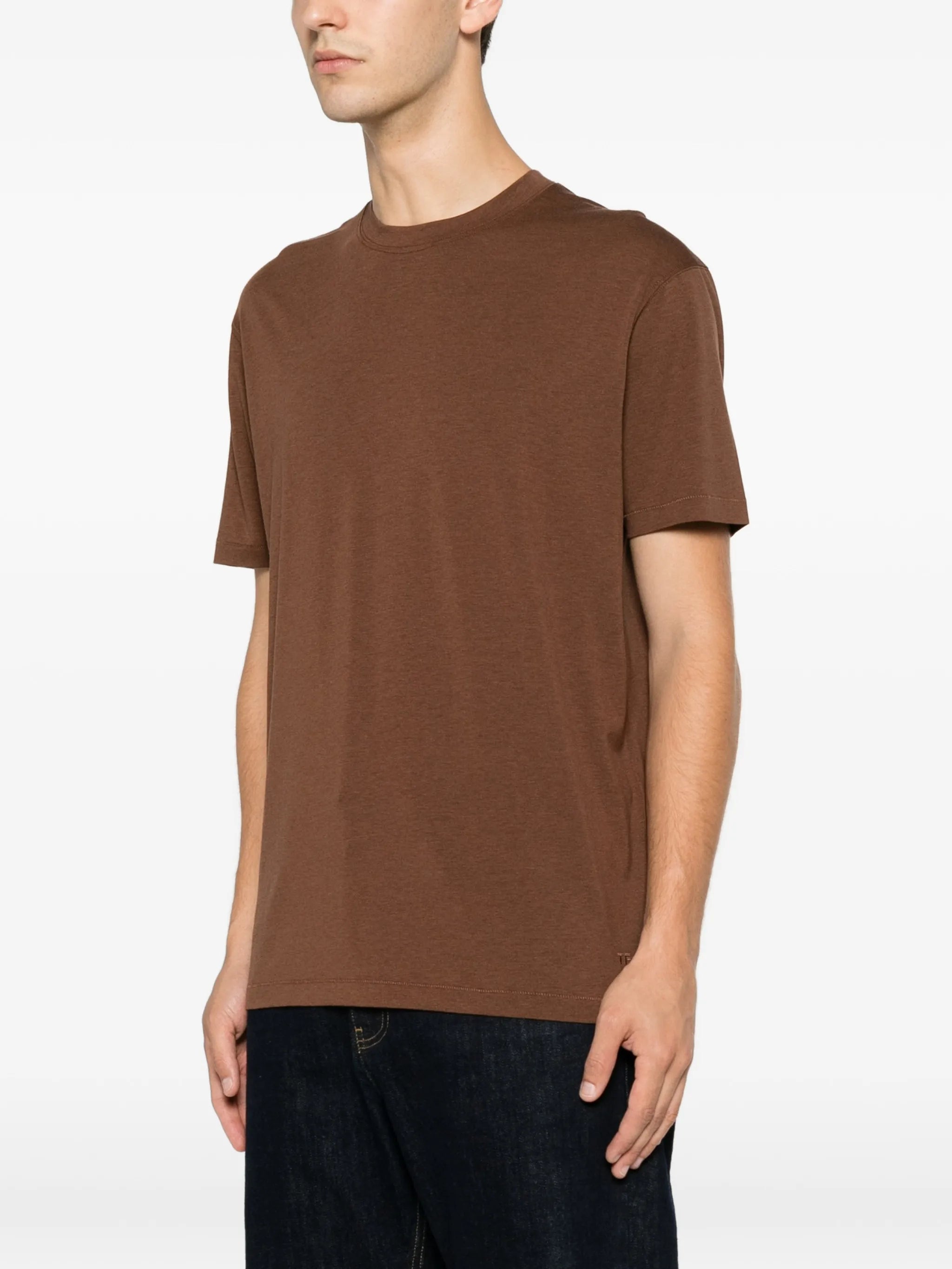 lyocell cotton crew neck T-shirt