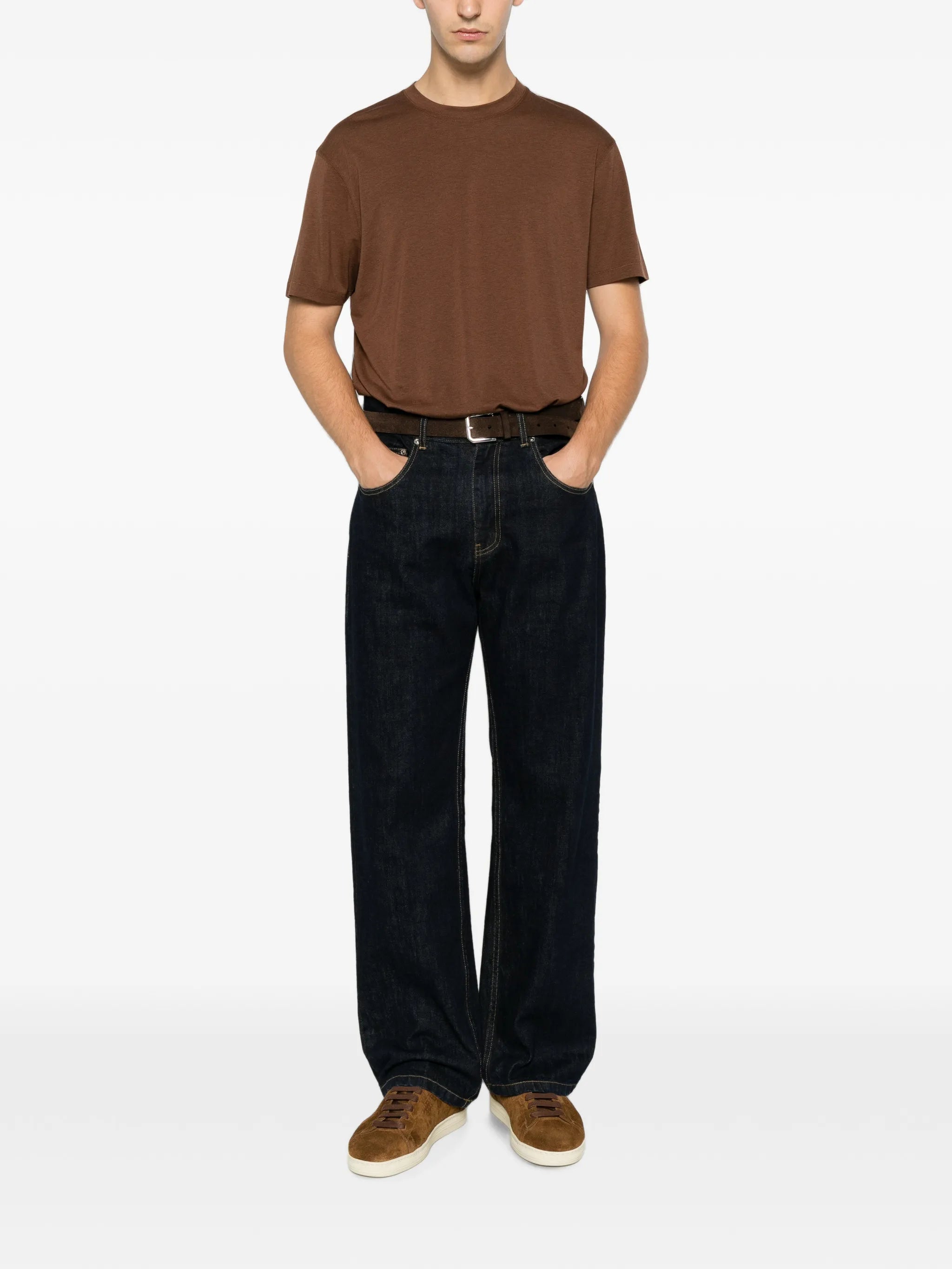 lyocell cotton crew neck T-shirt