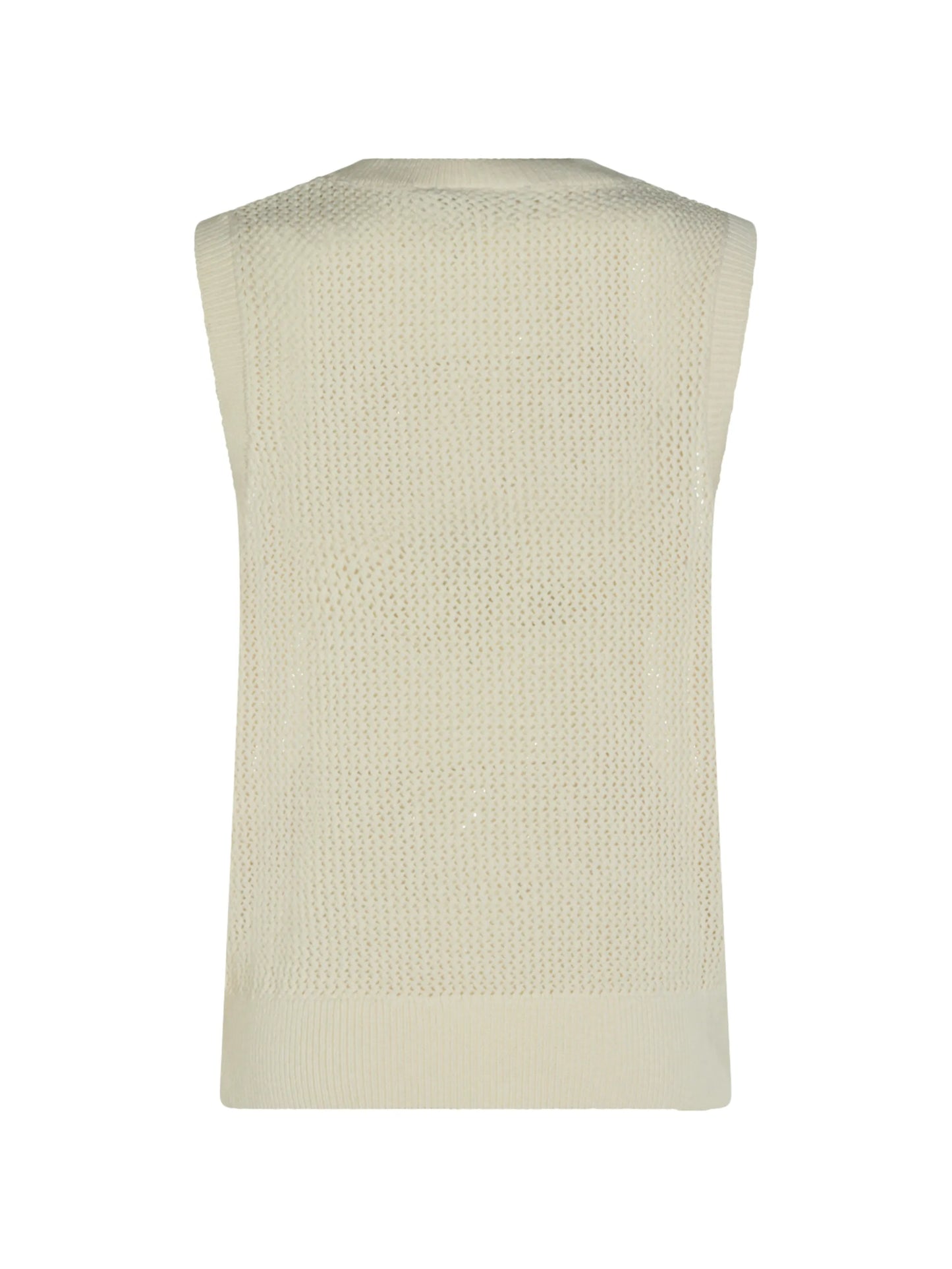 open-knit V-neck sweater