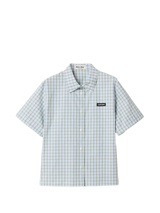 checked poplin shirt