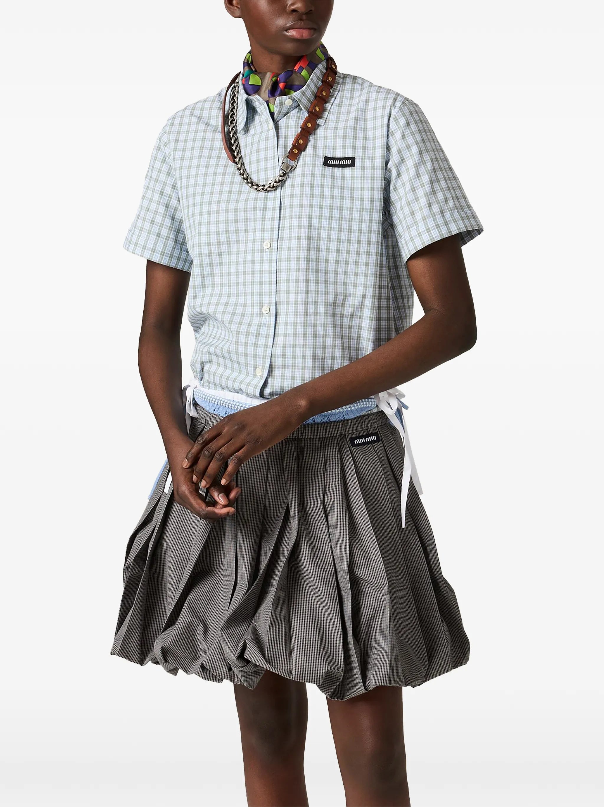 checked poplin shirt