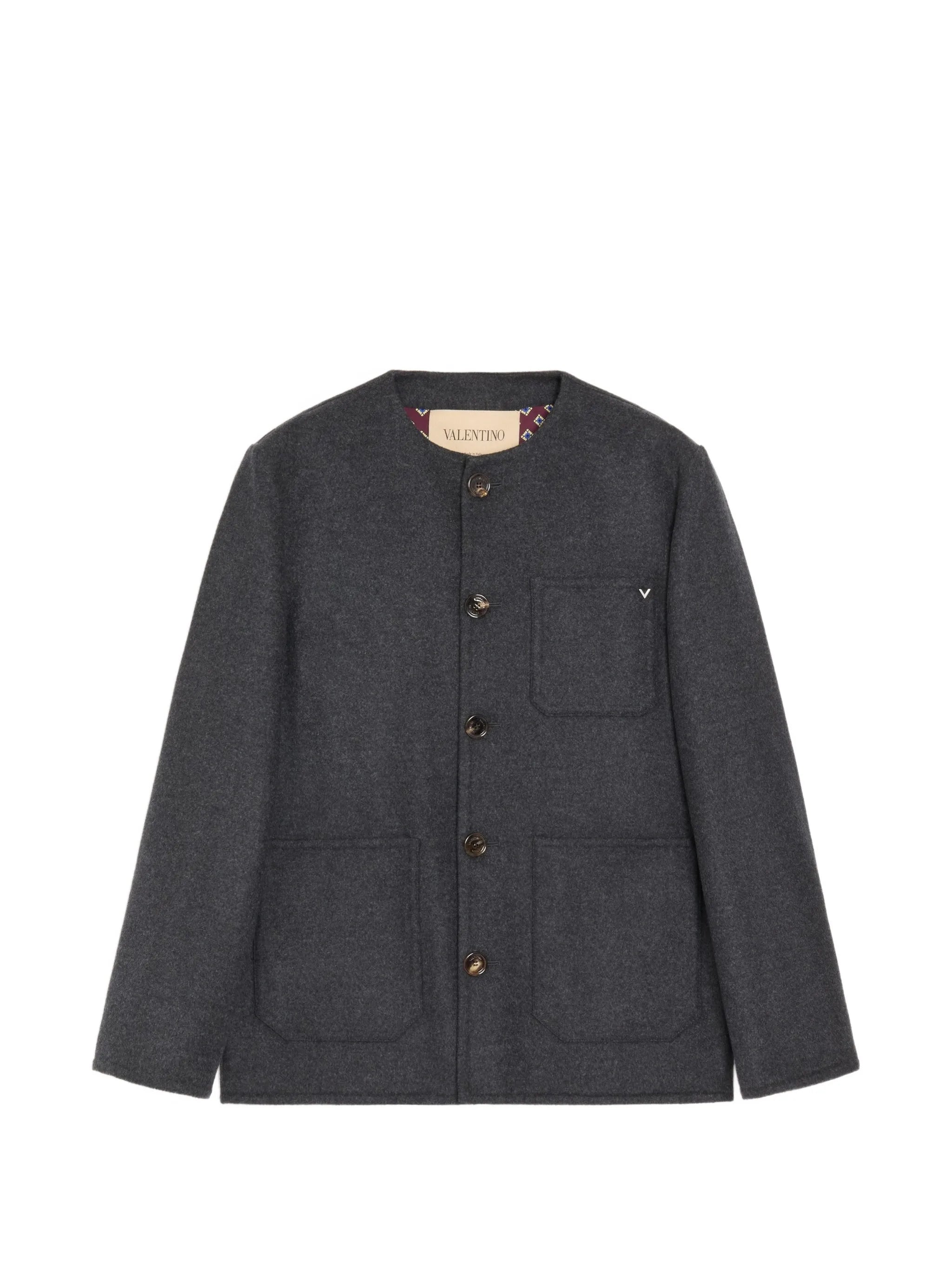VLogo collarless shirt