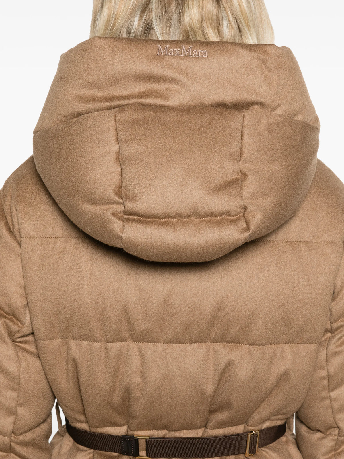 long reversible puffer in camel - camel
