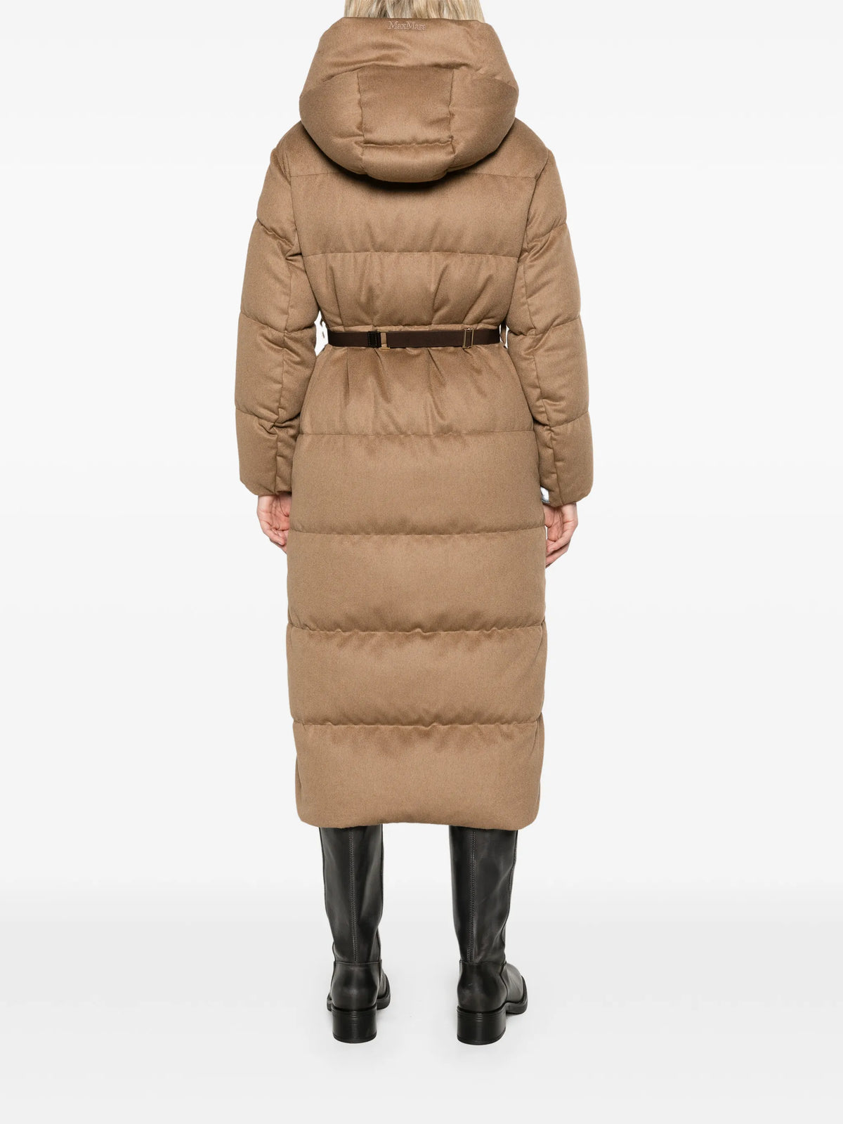 long reversible puffer in camel - camel