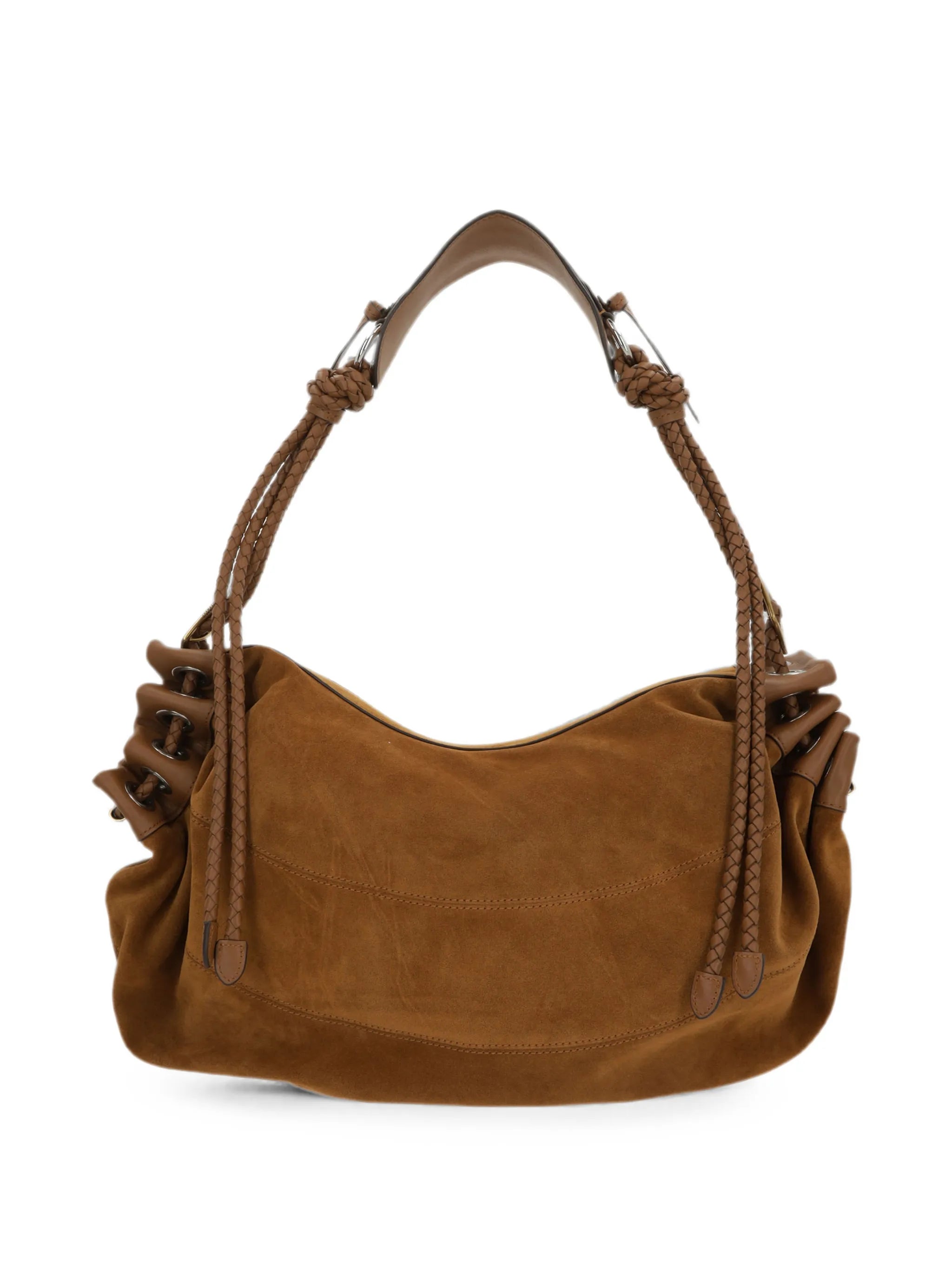 medium Maia braided-strap suede shoulder bag