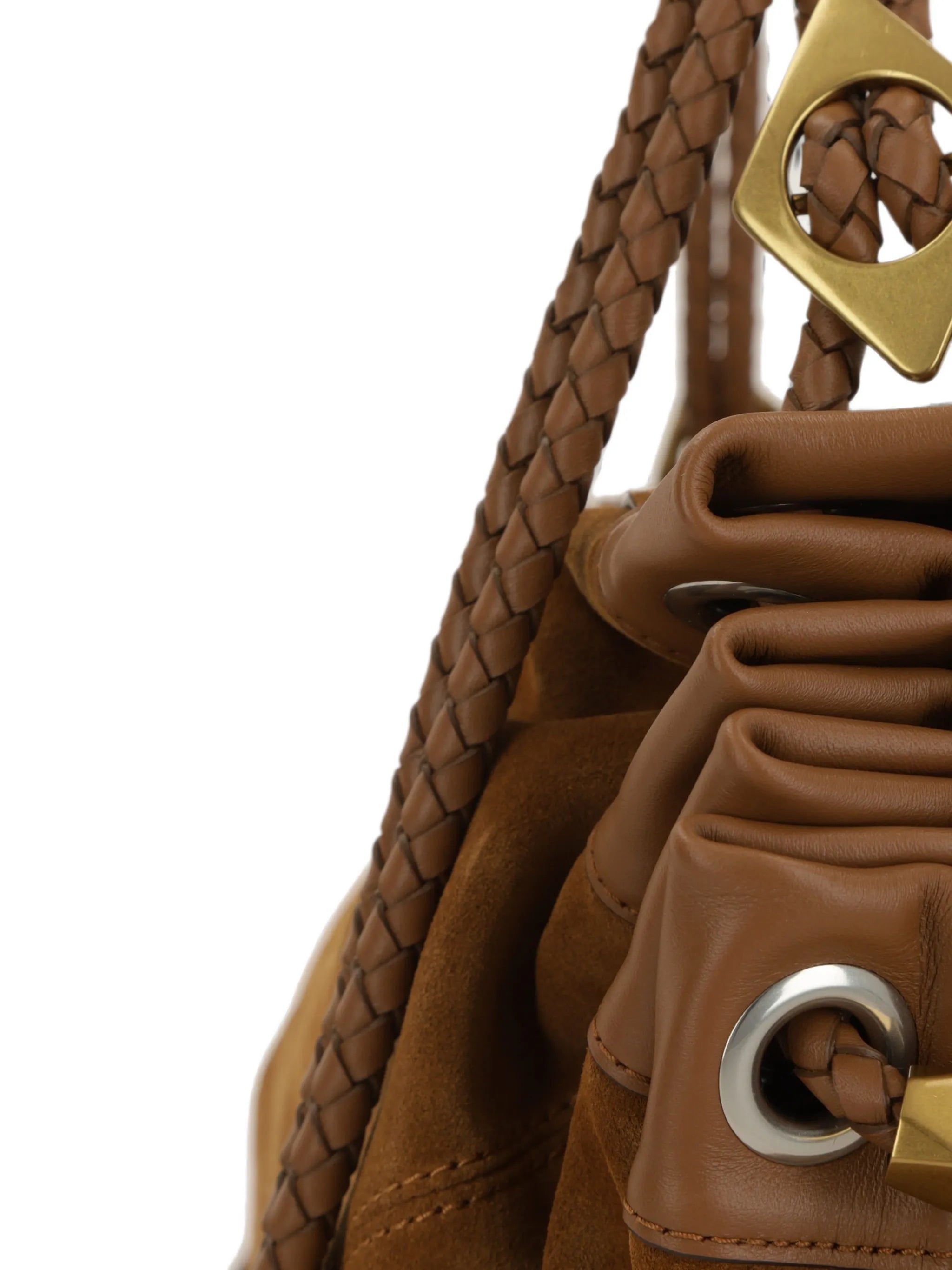 medium Maia braided-strap suede shoulder bag