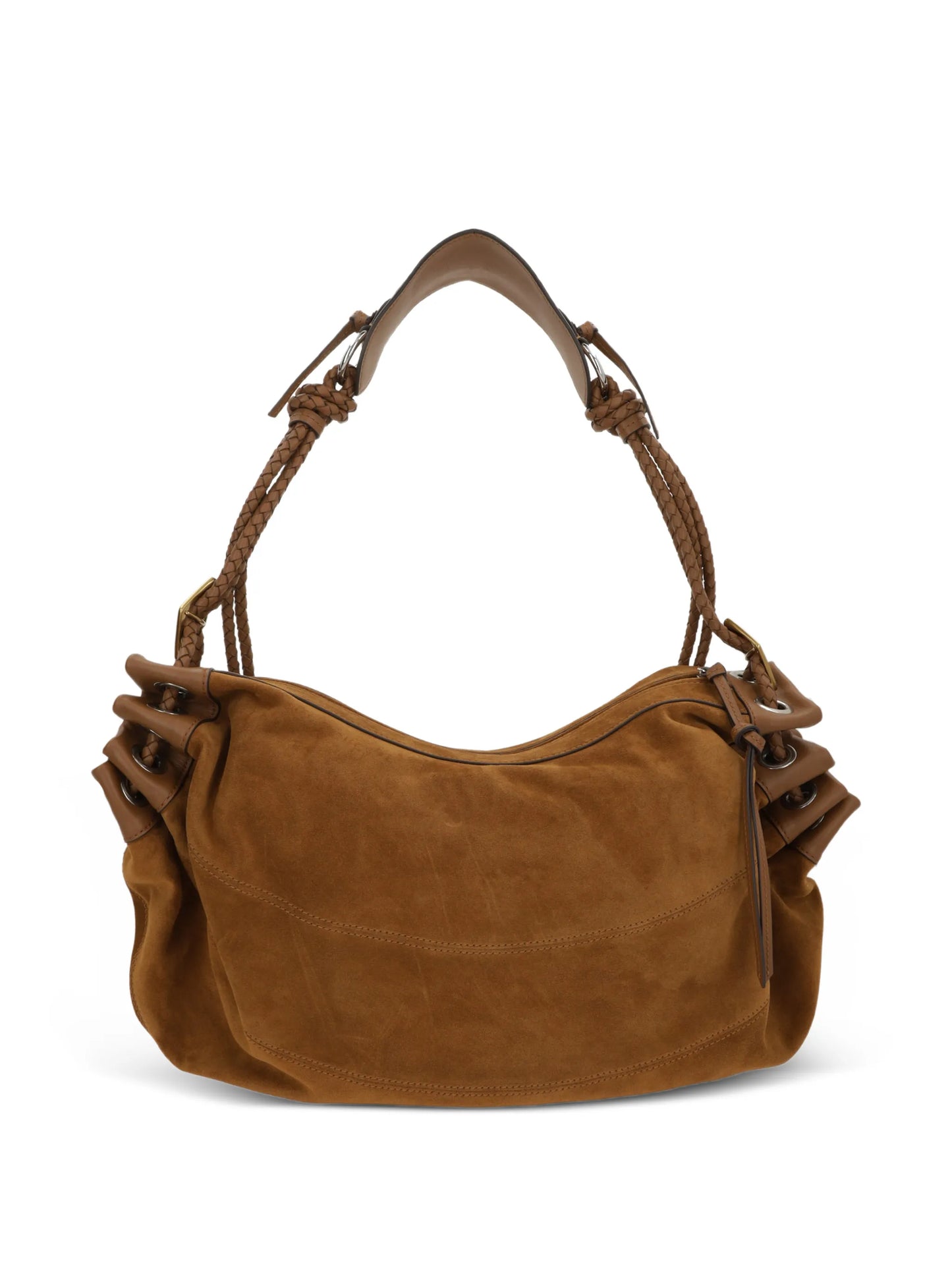 medium Maia braided-strap suede shoulder bag
