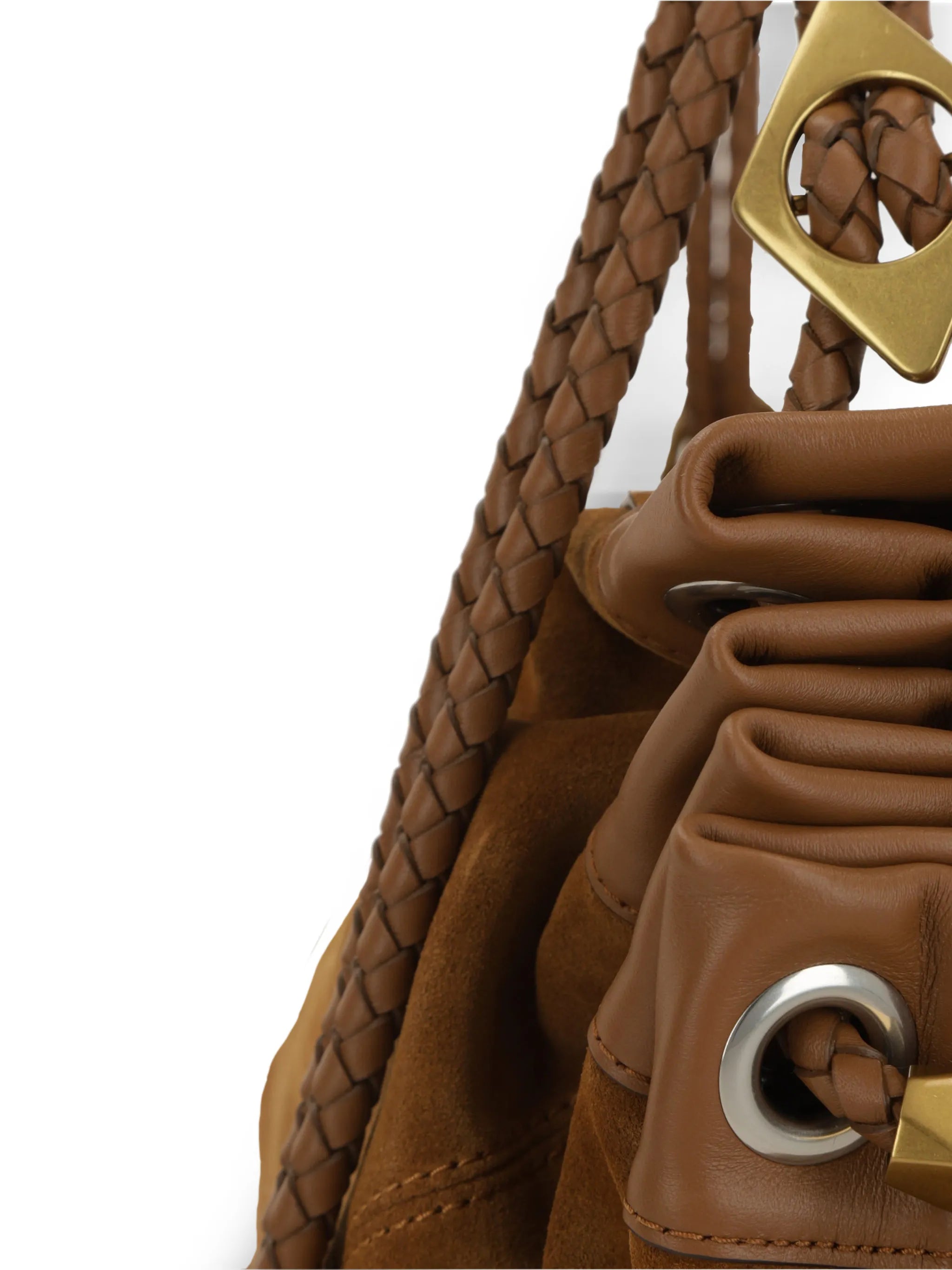 medium Maia braided-strap suede shoulder bag