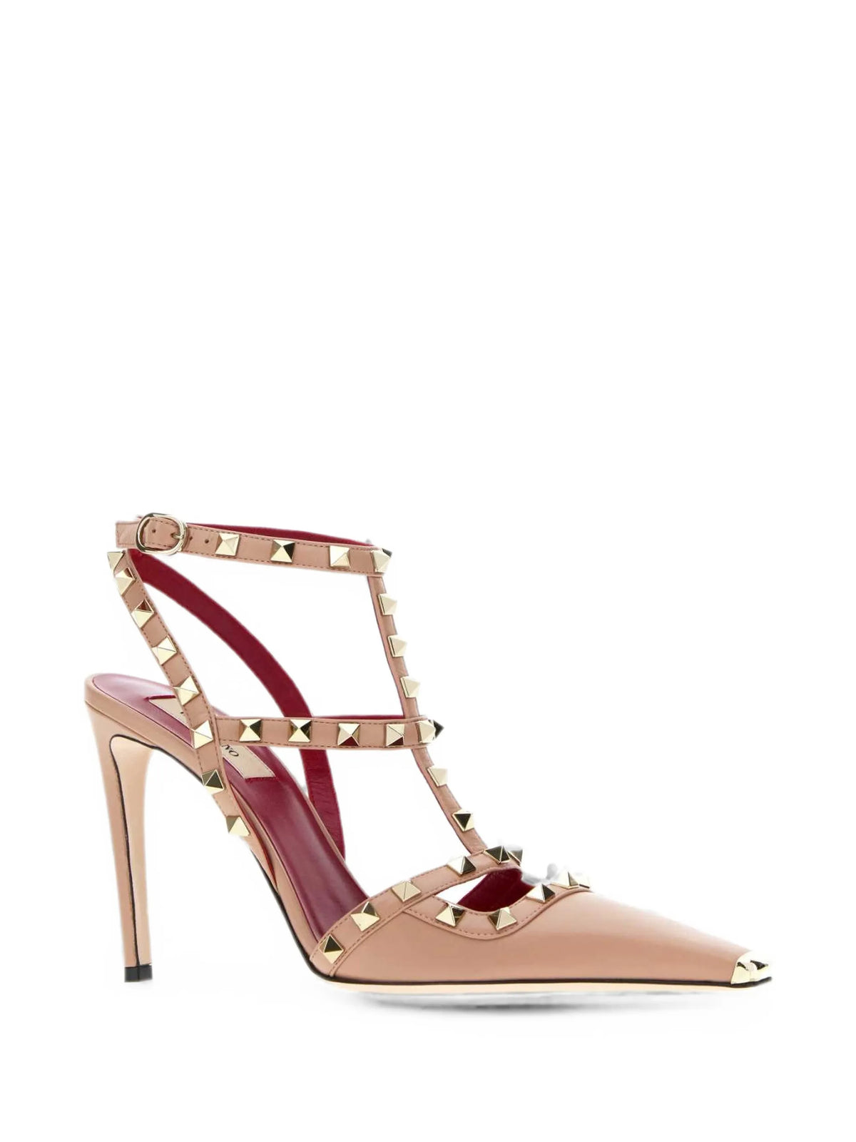 Rockstud kidskin pumps 100mm