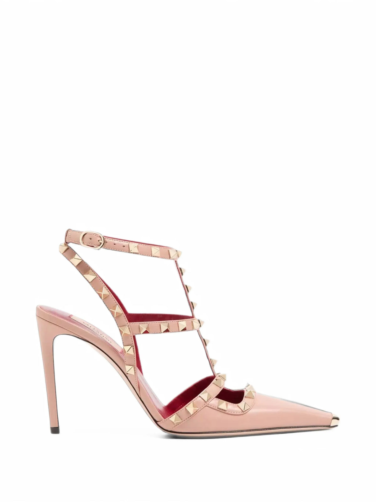 Rockstud kidskin pumps 100mm