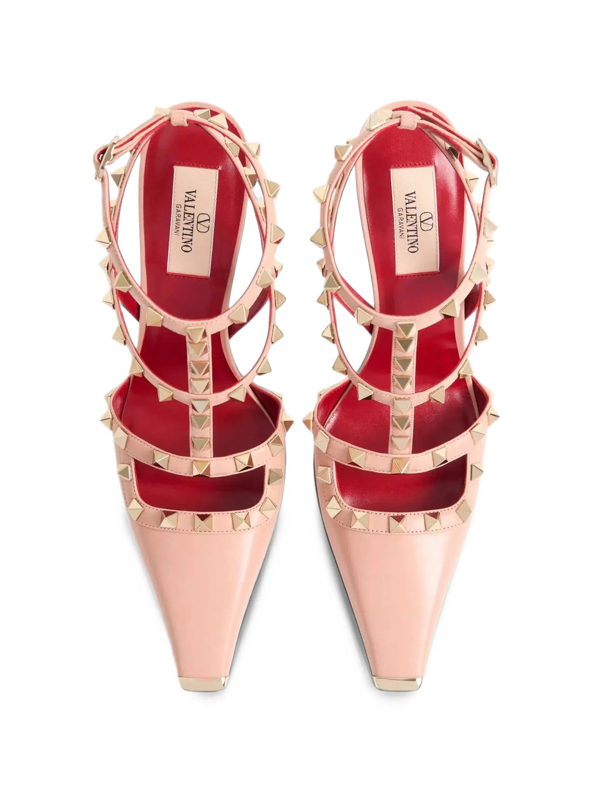 Rockstud kidskin pumps 100mm