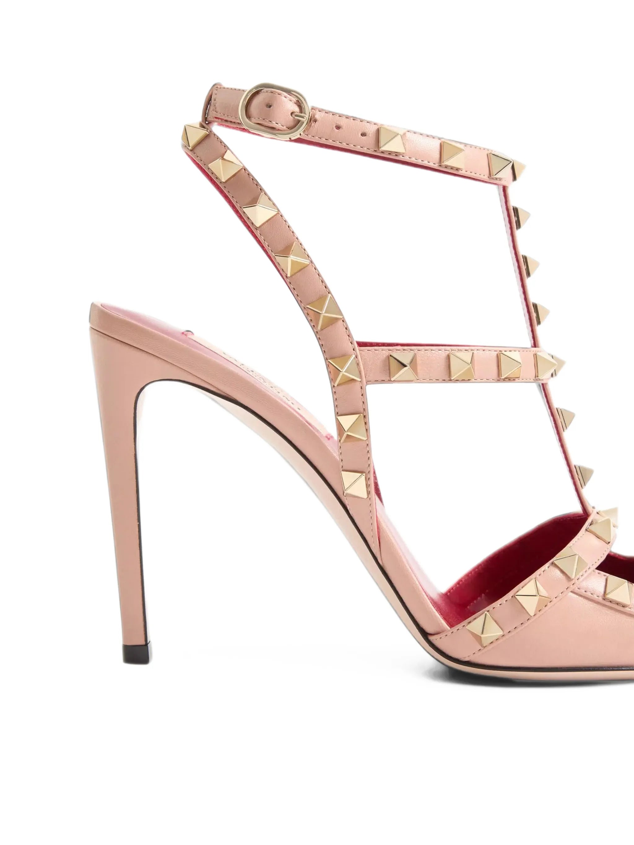 Rockstud kidskin pumps 100mm