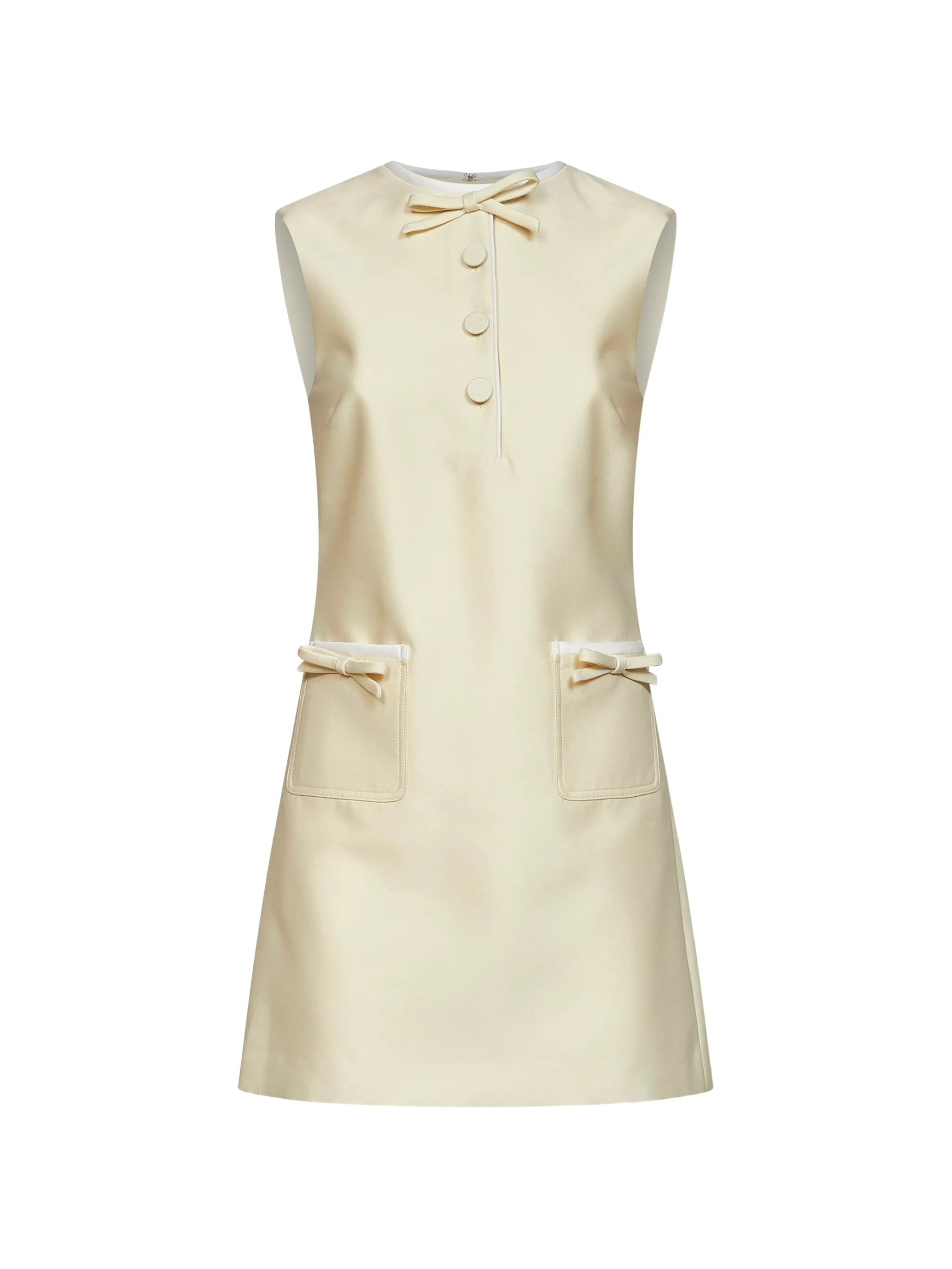 bow-detail sleeveless mini dress