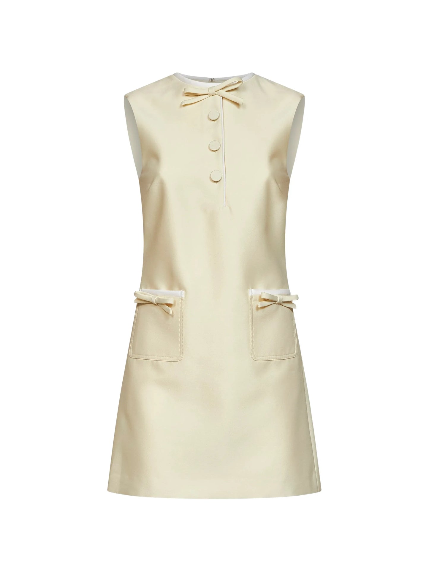 bow-detail sleeveless mini dress