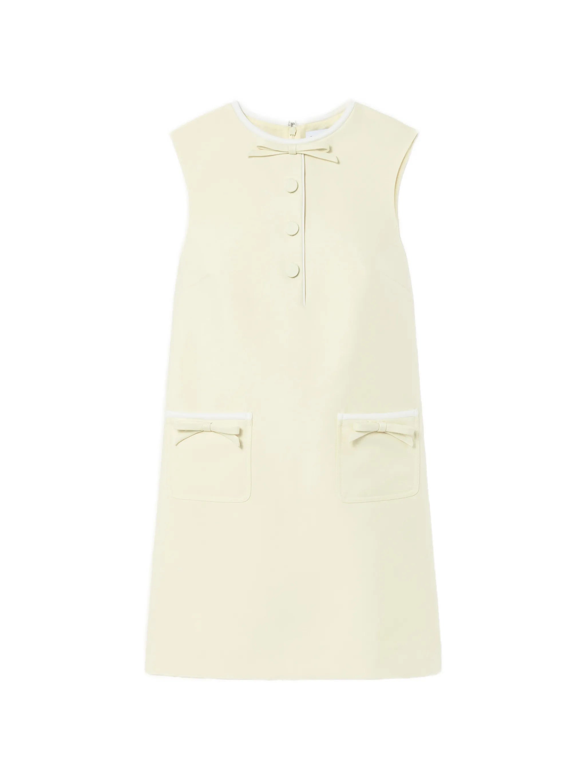 yellow taffeta bow mini dress