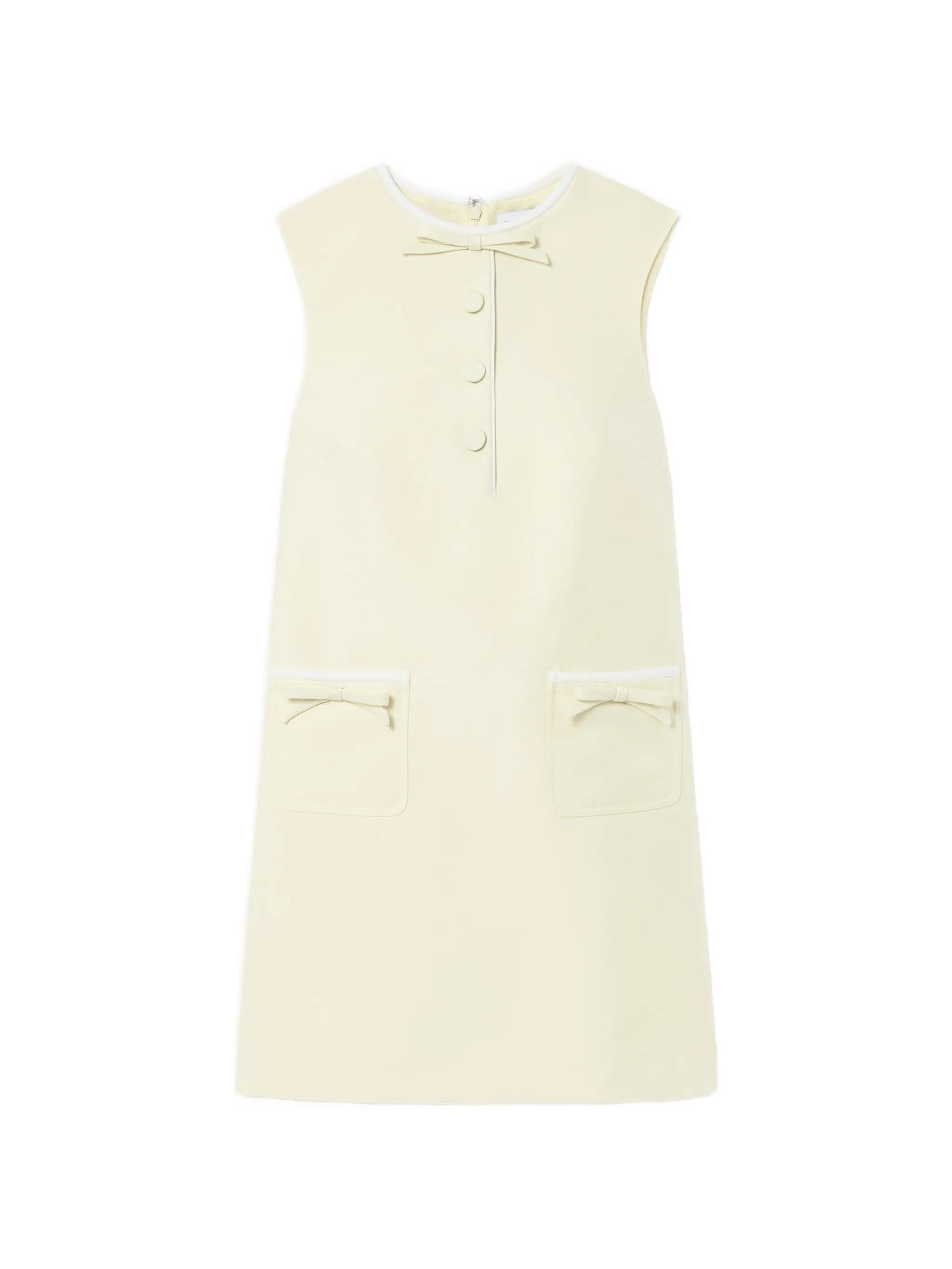 yellow taffeta bow mini dress
