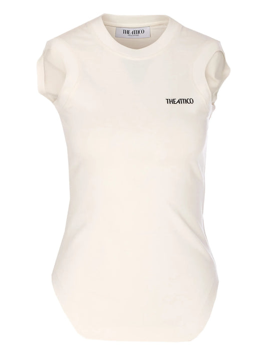 logo-embroidered T-shirt