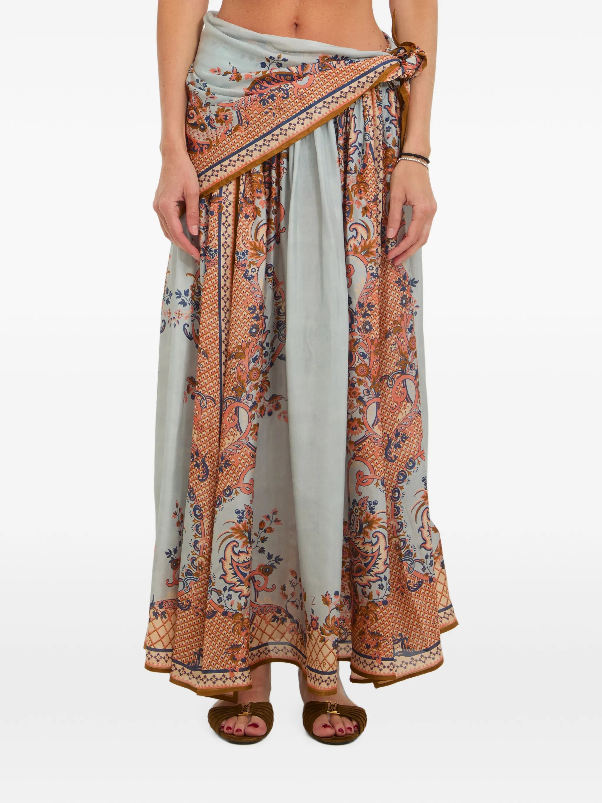 Aster scarf midi skirt