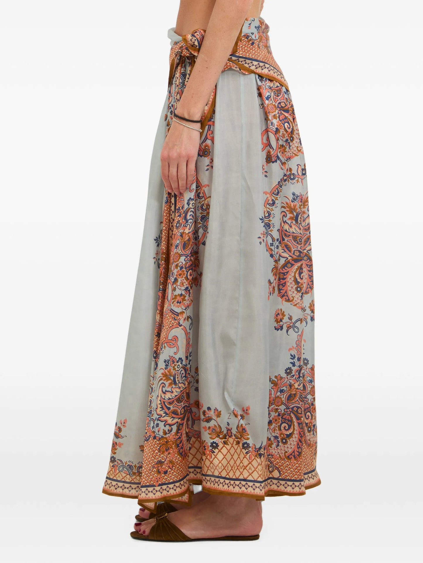 Aster scarf midi skirt