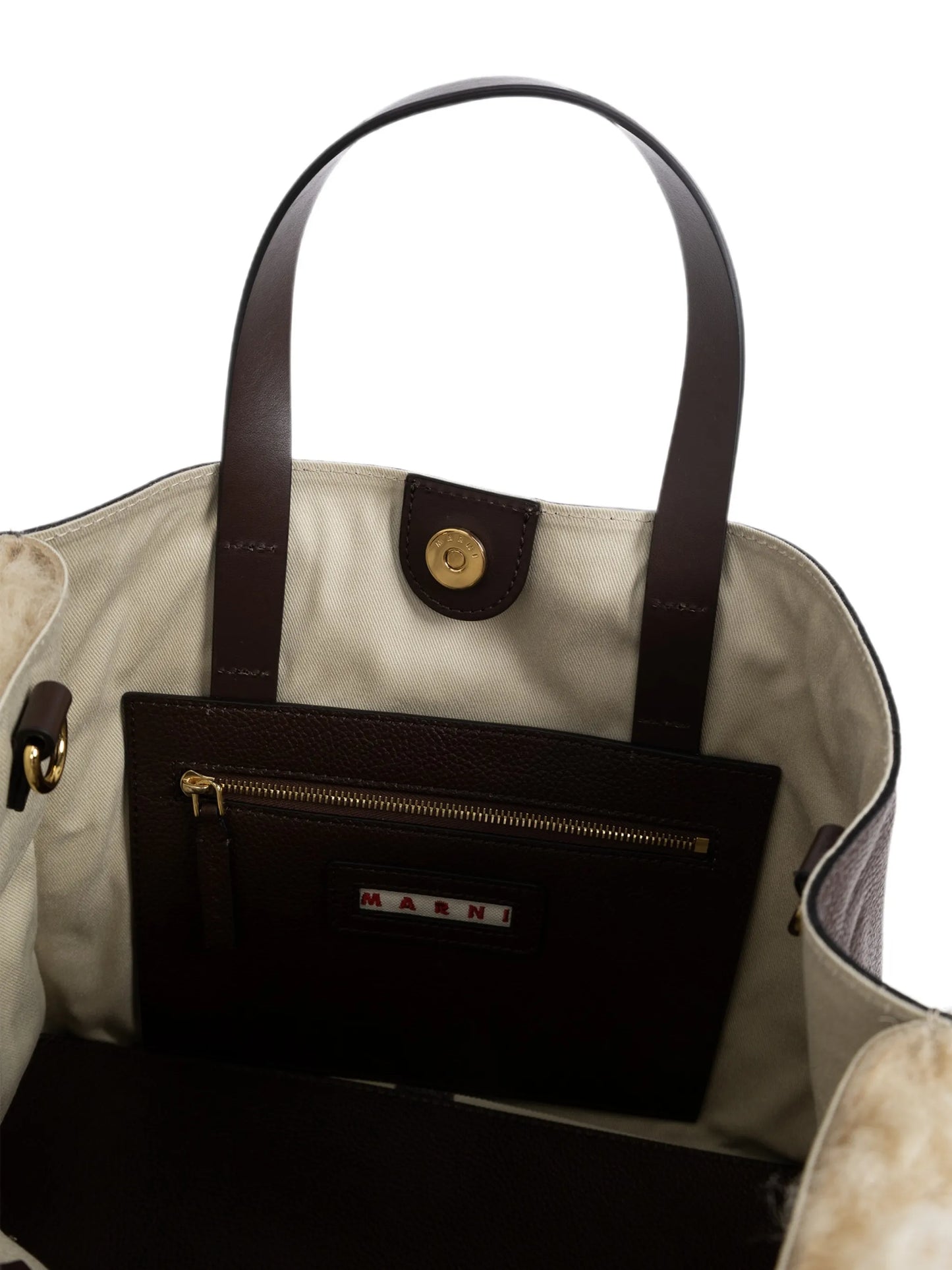 Museo Soft East/West lamb fur tote bag