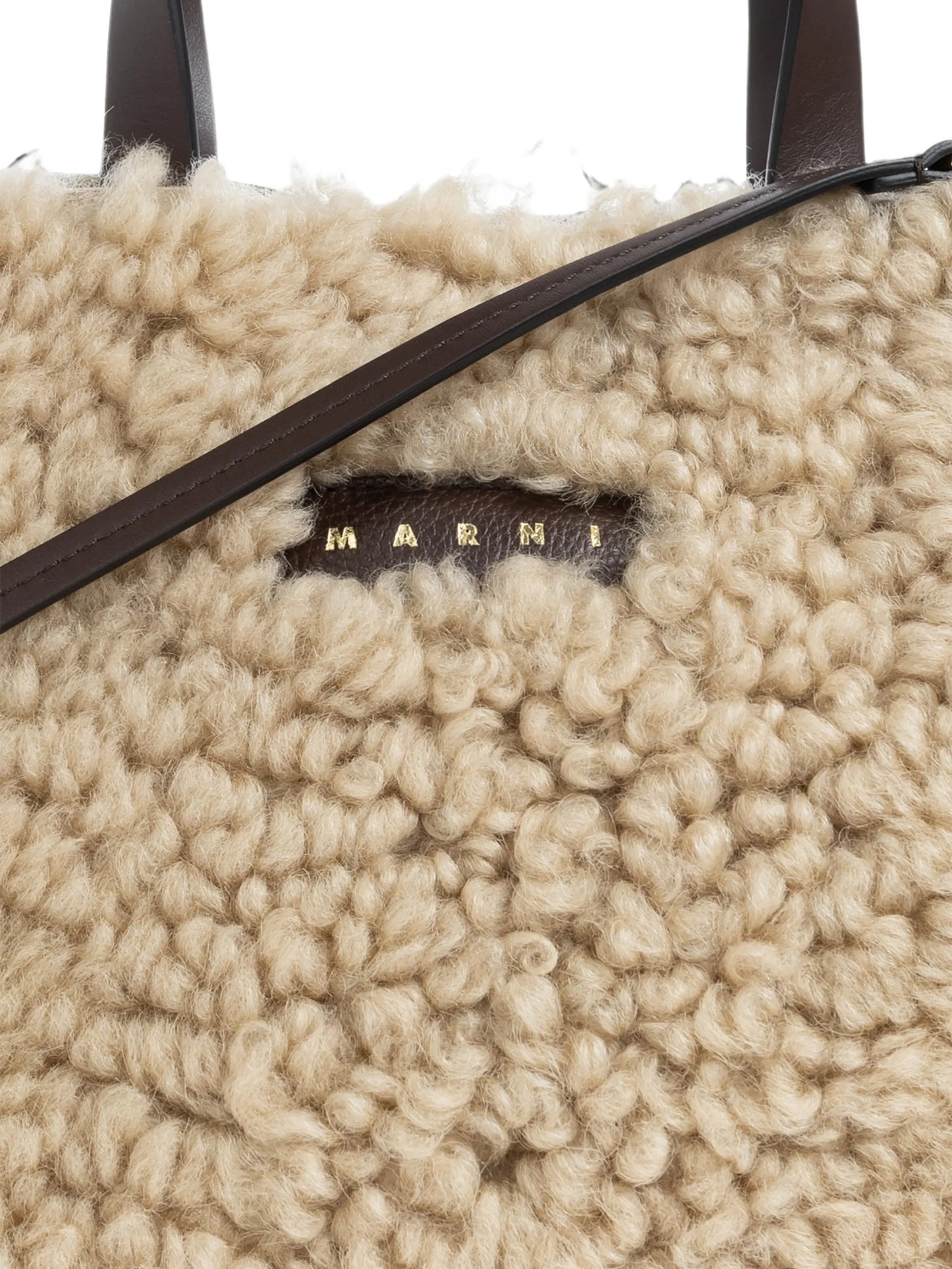 Museo Soft East/West lamb fur tote bag