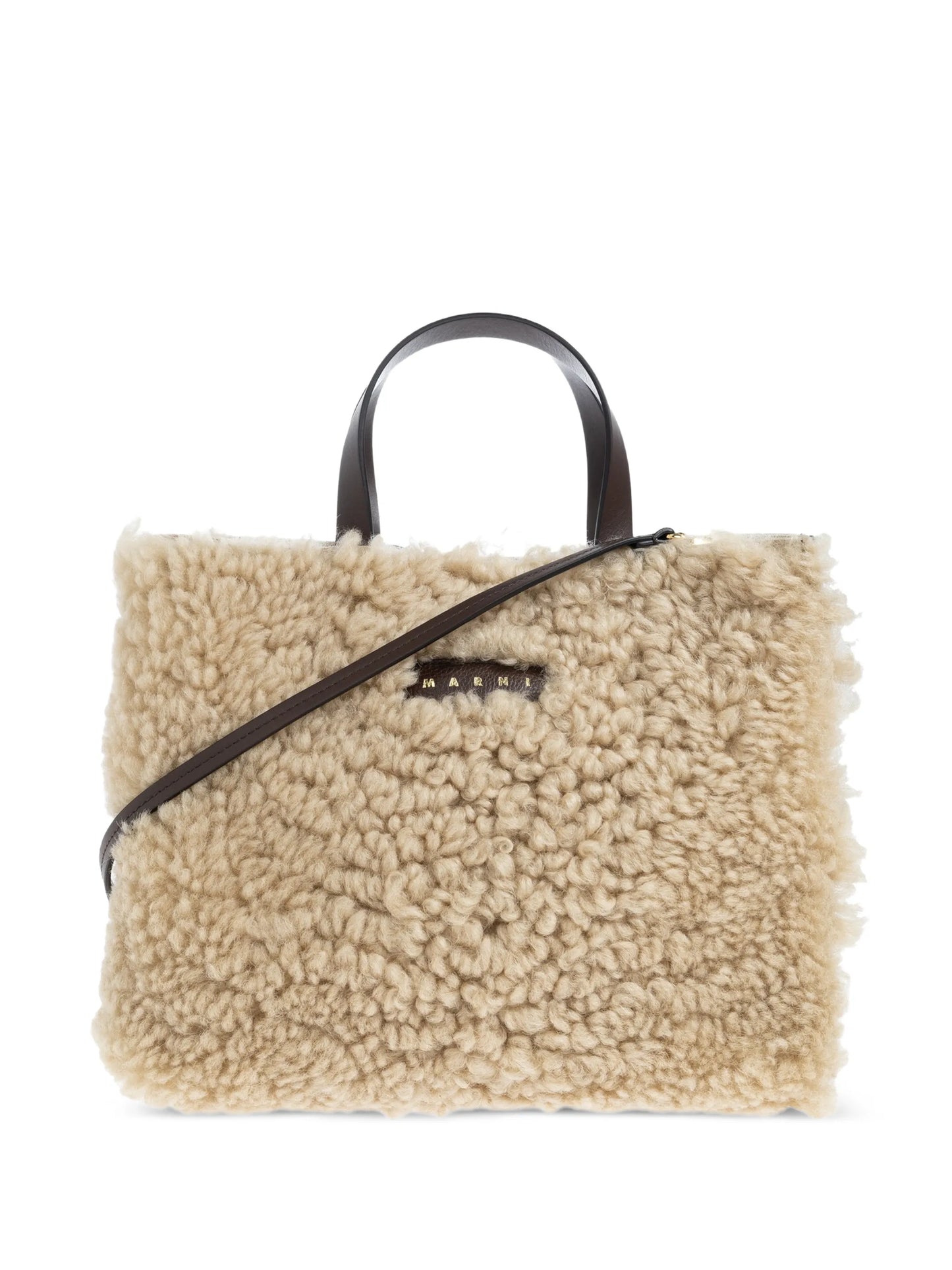 Museo Soft East/West lamb fur tote bag