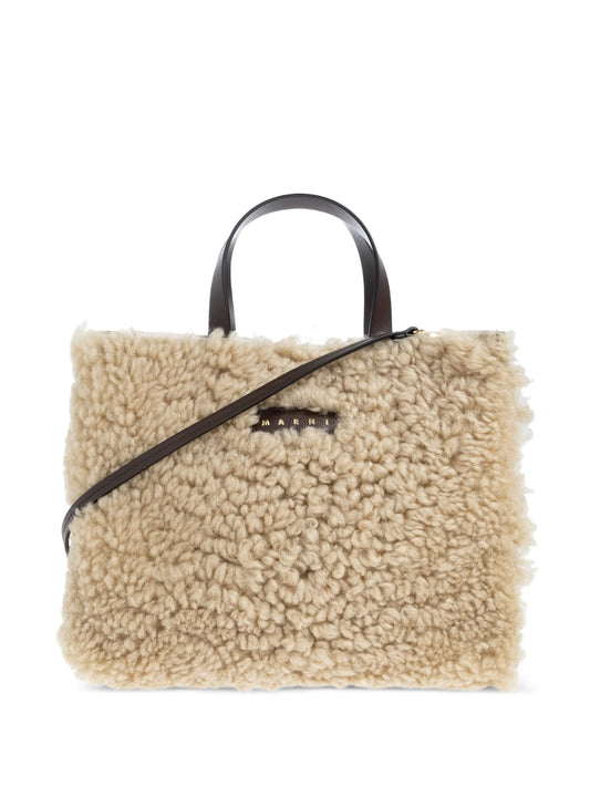 Museo Soft shearling tote bag