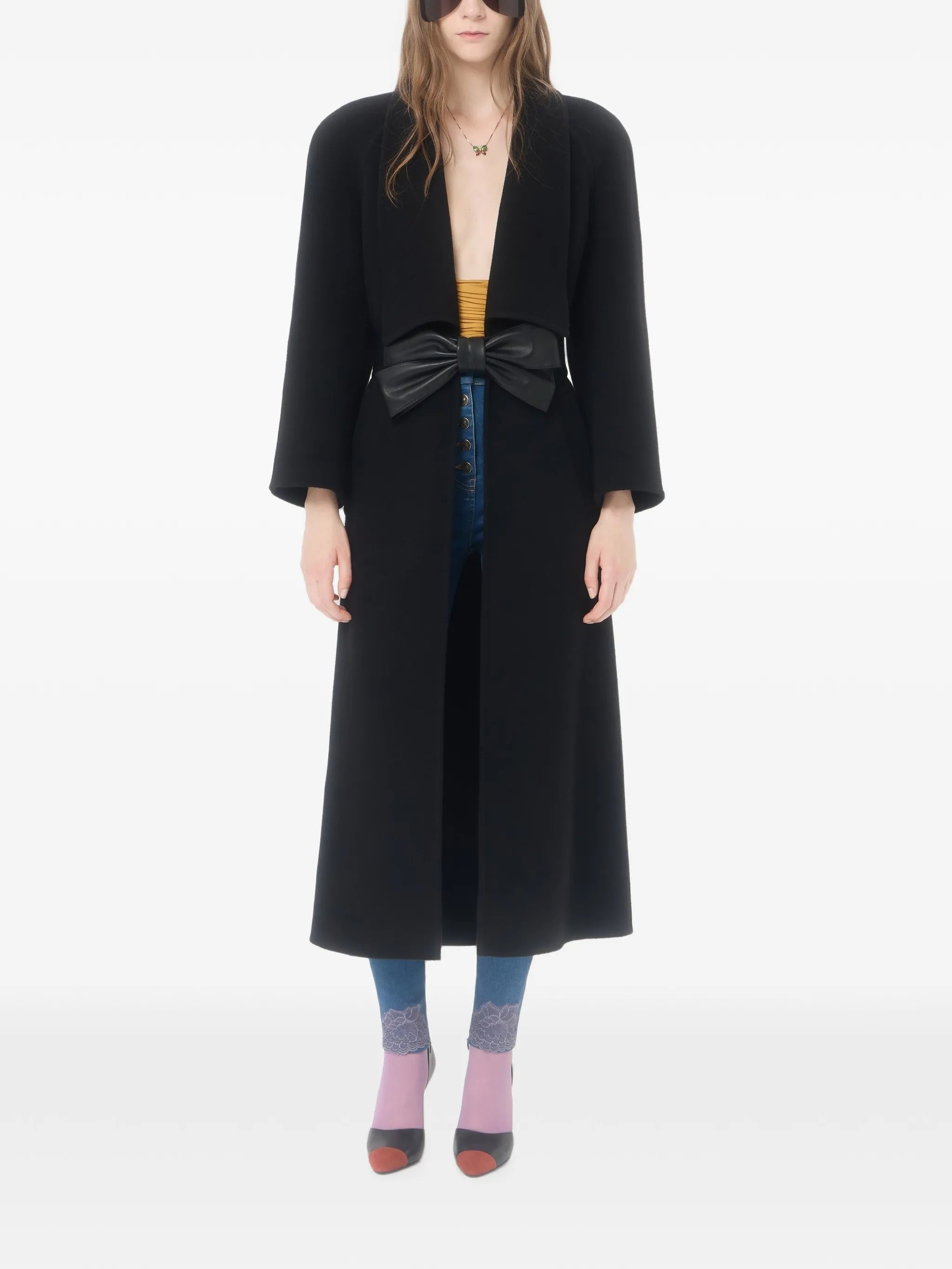 bow-belted coat