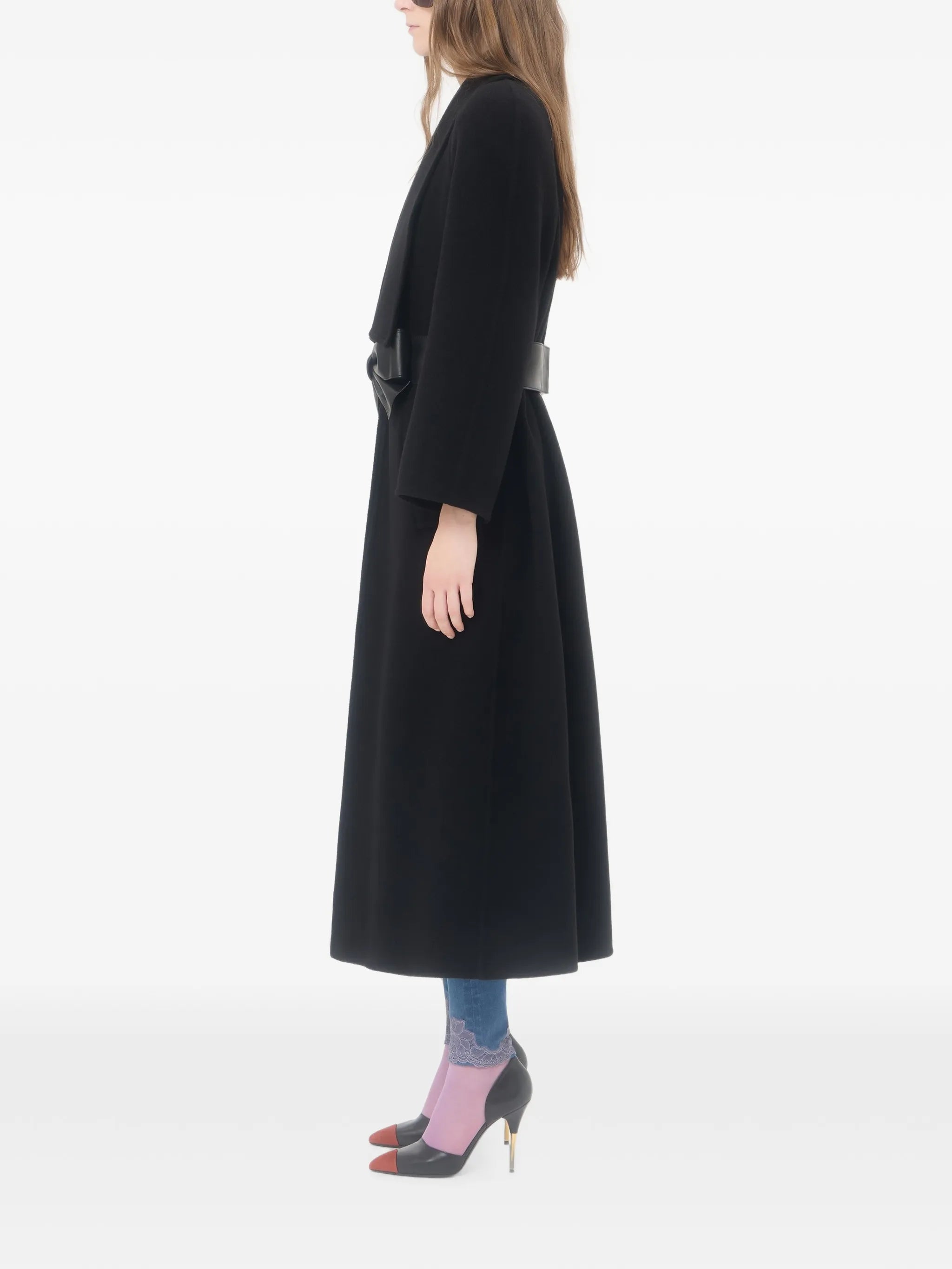 bow-belted coat