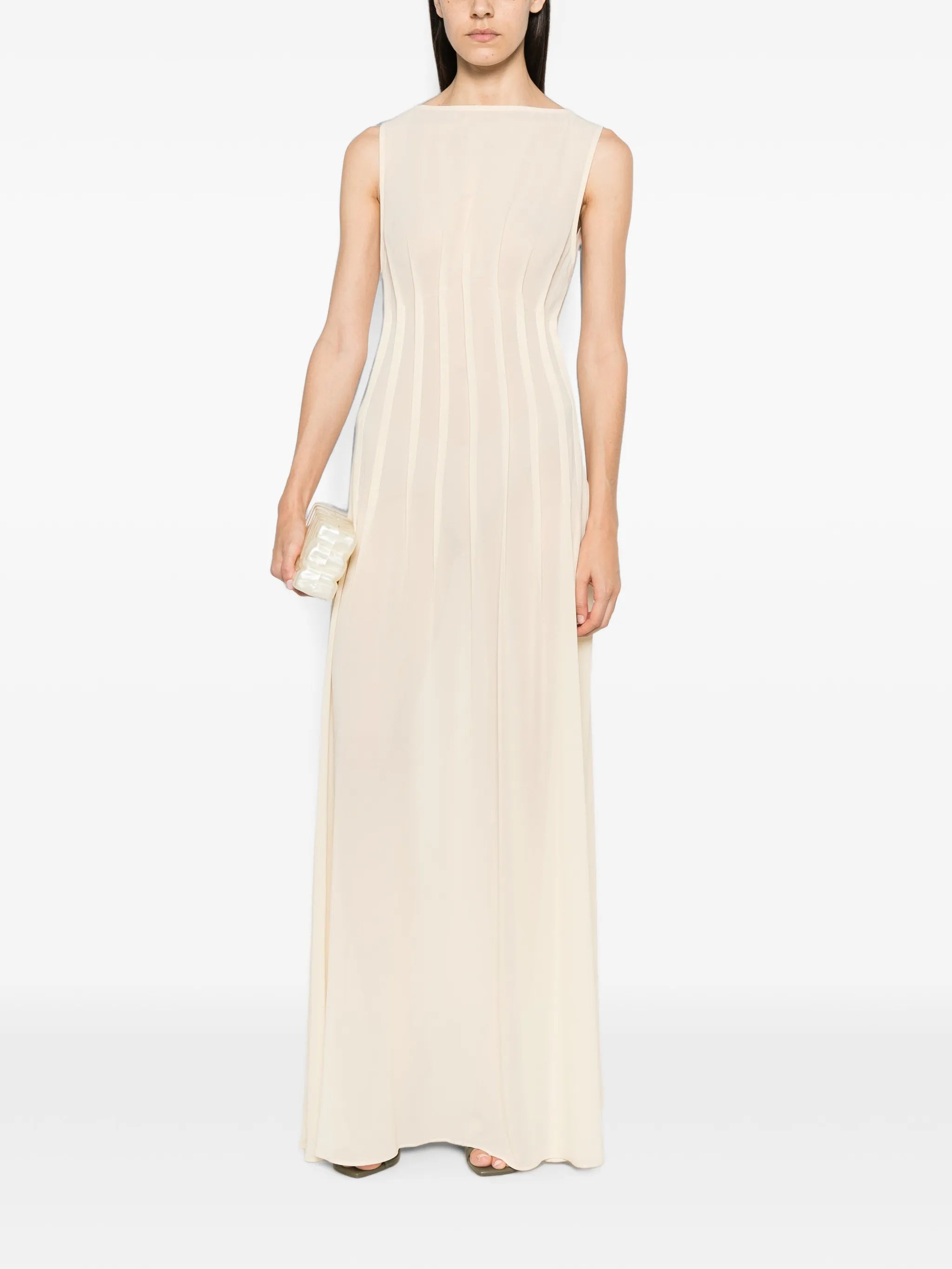 Audrey pleated maxi dress