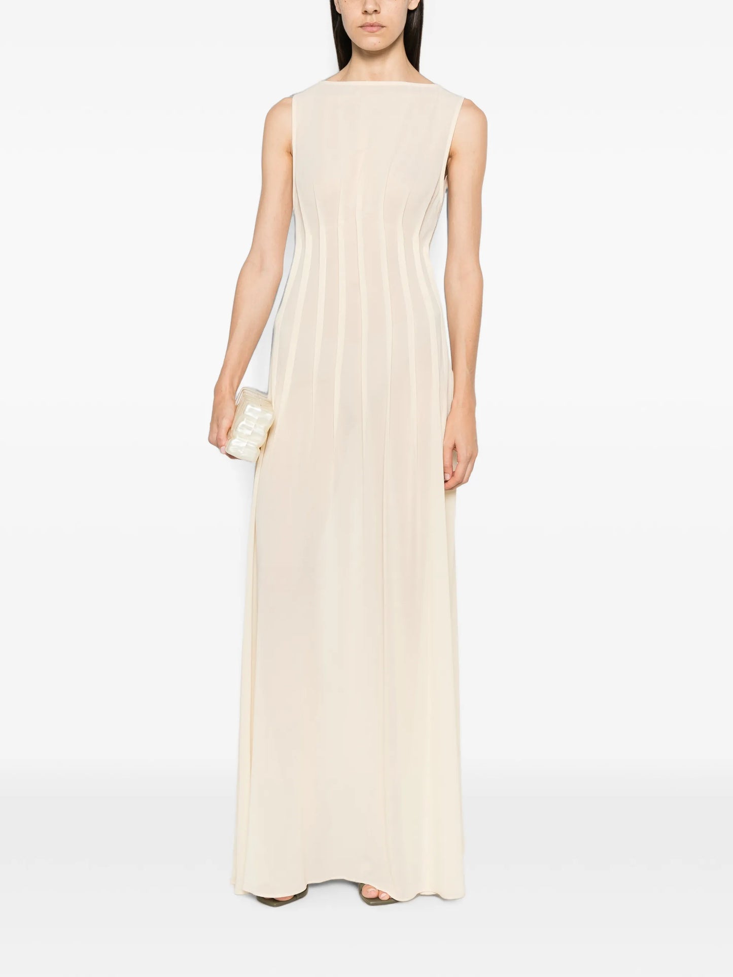 Audrey pleated maxi dress