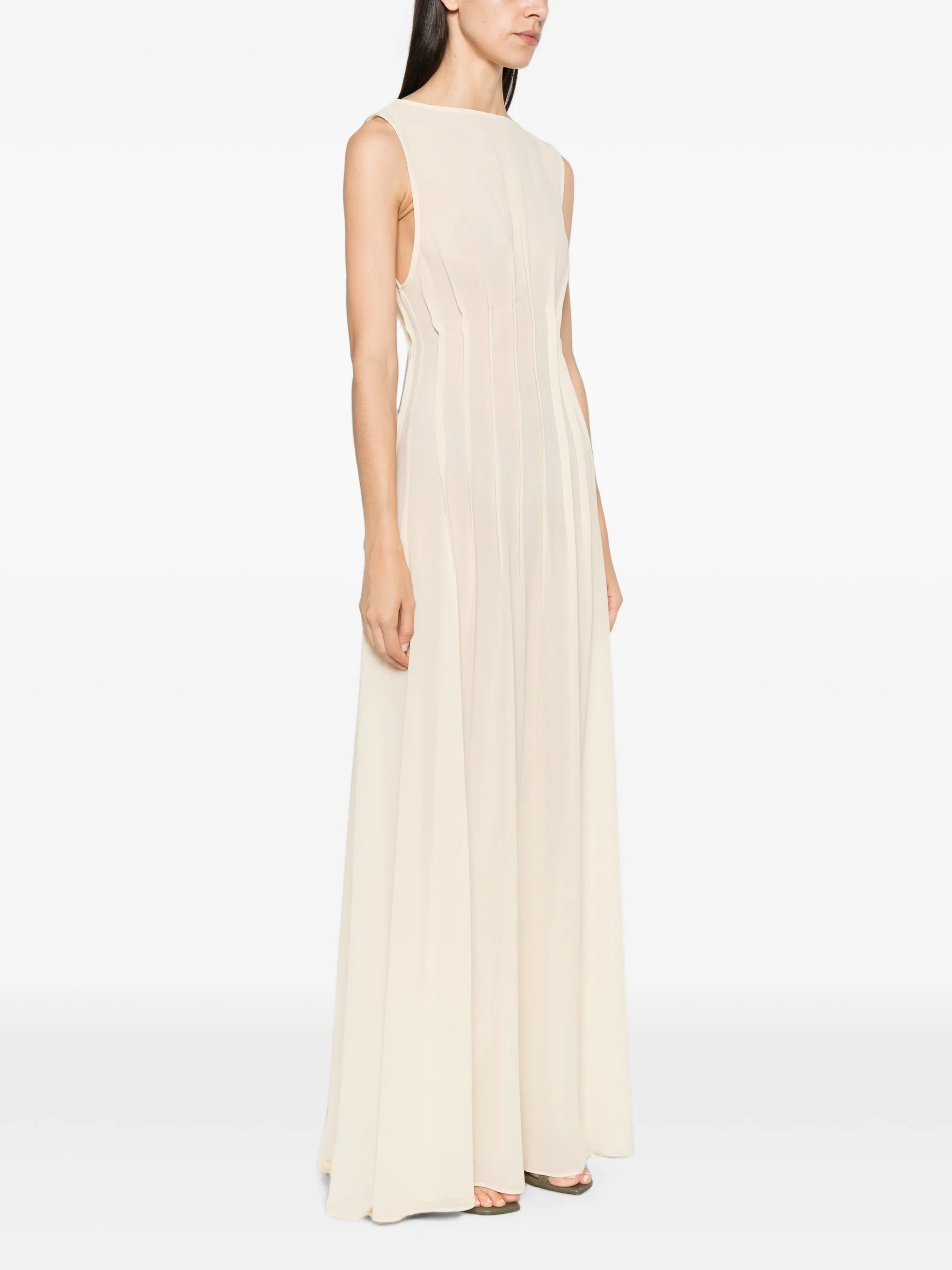 Audrey pleated maxi dress