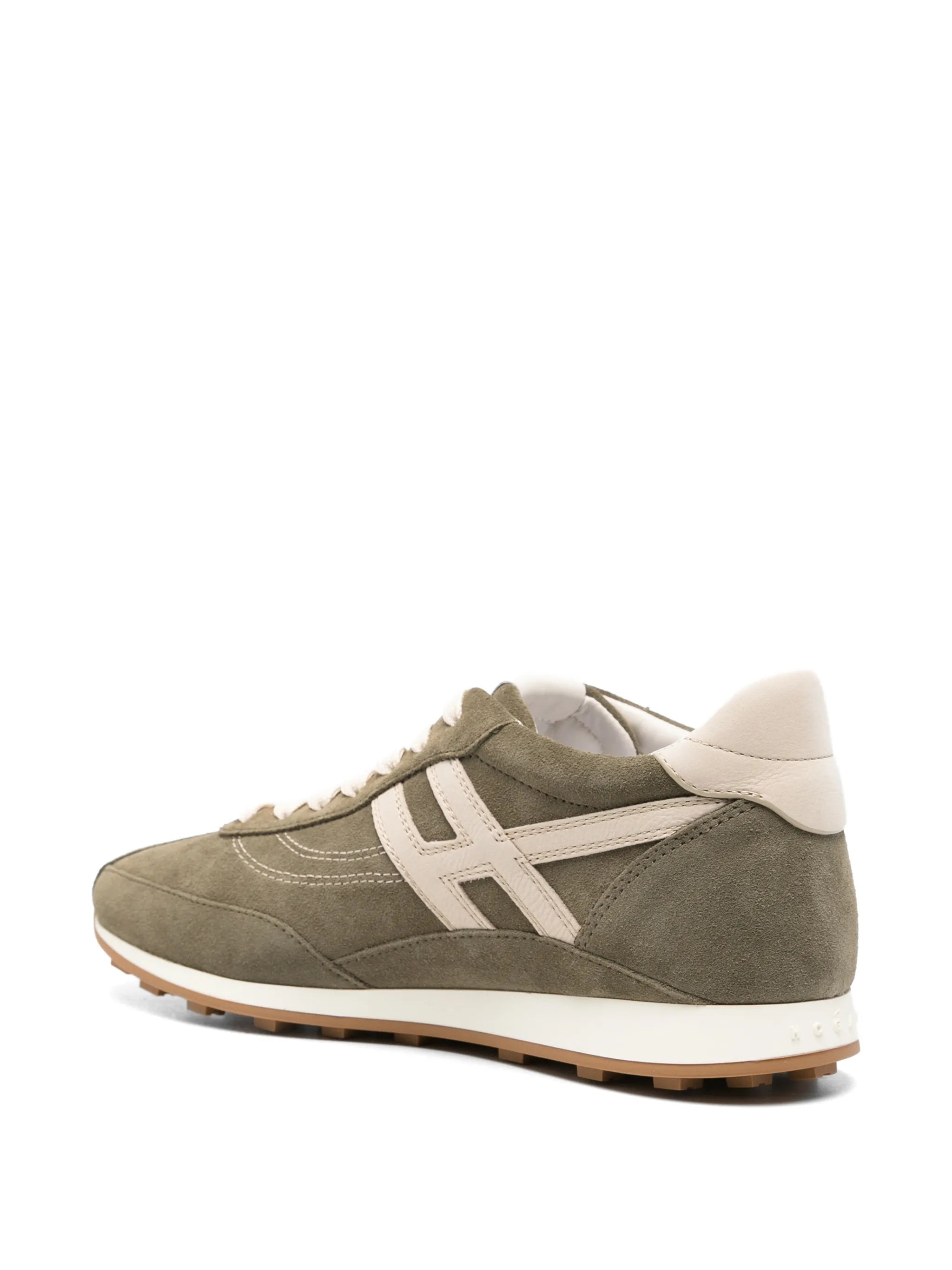 panelled suede sneakers