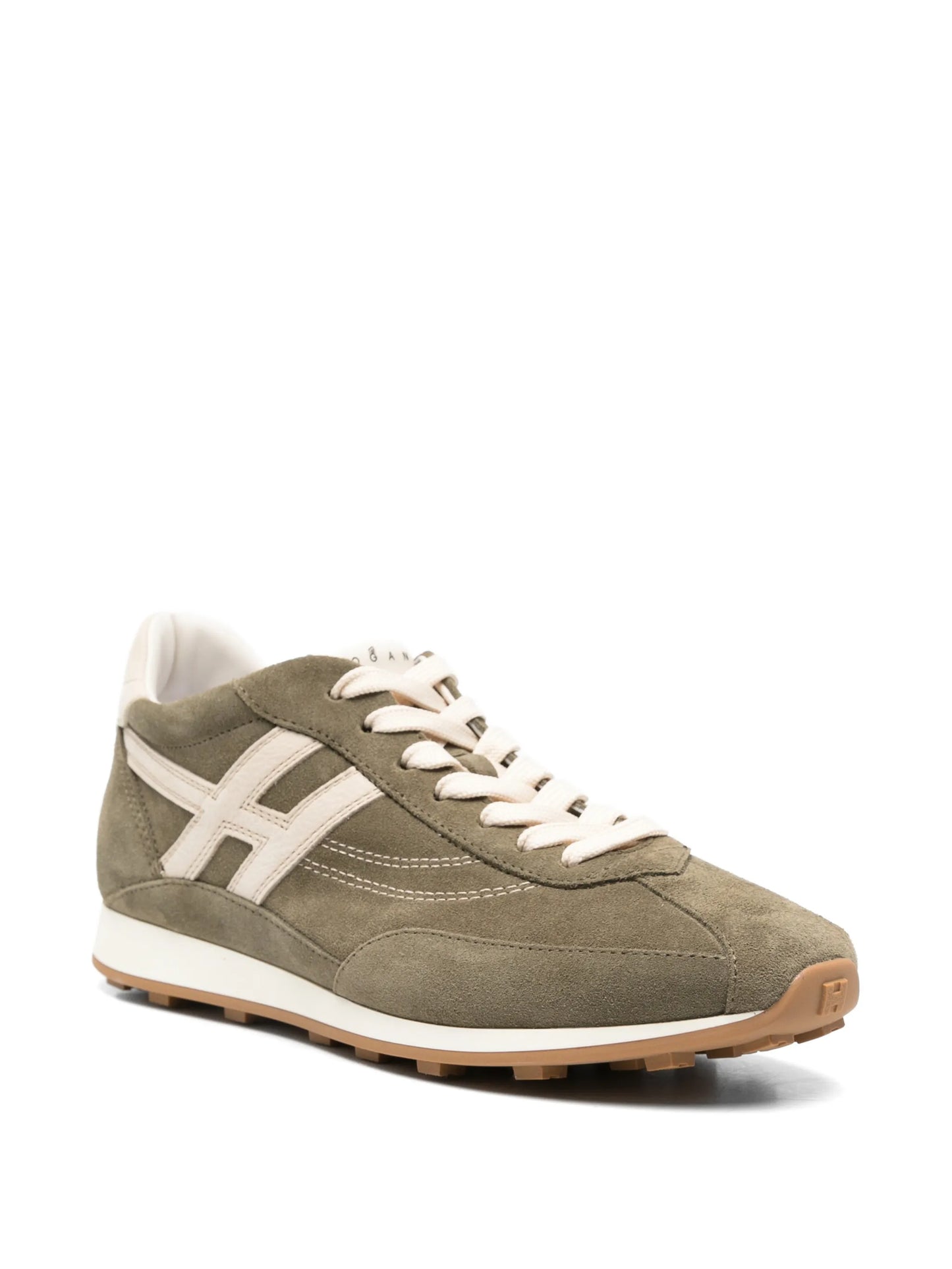 panelled suede sneakers
