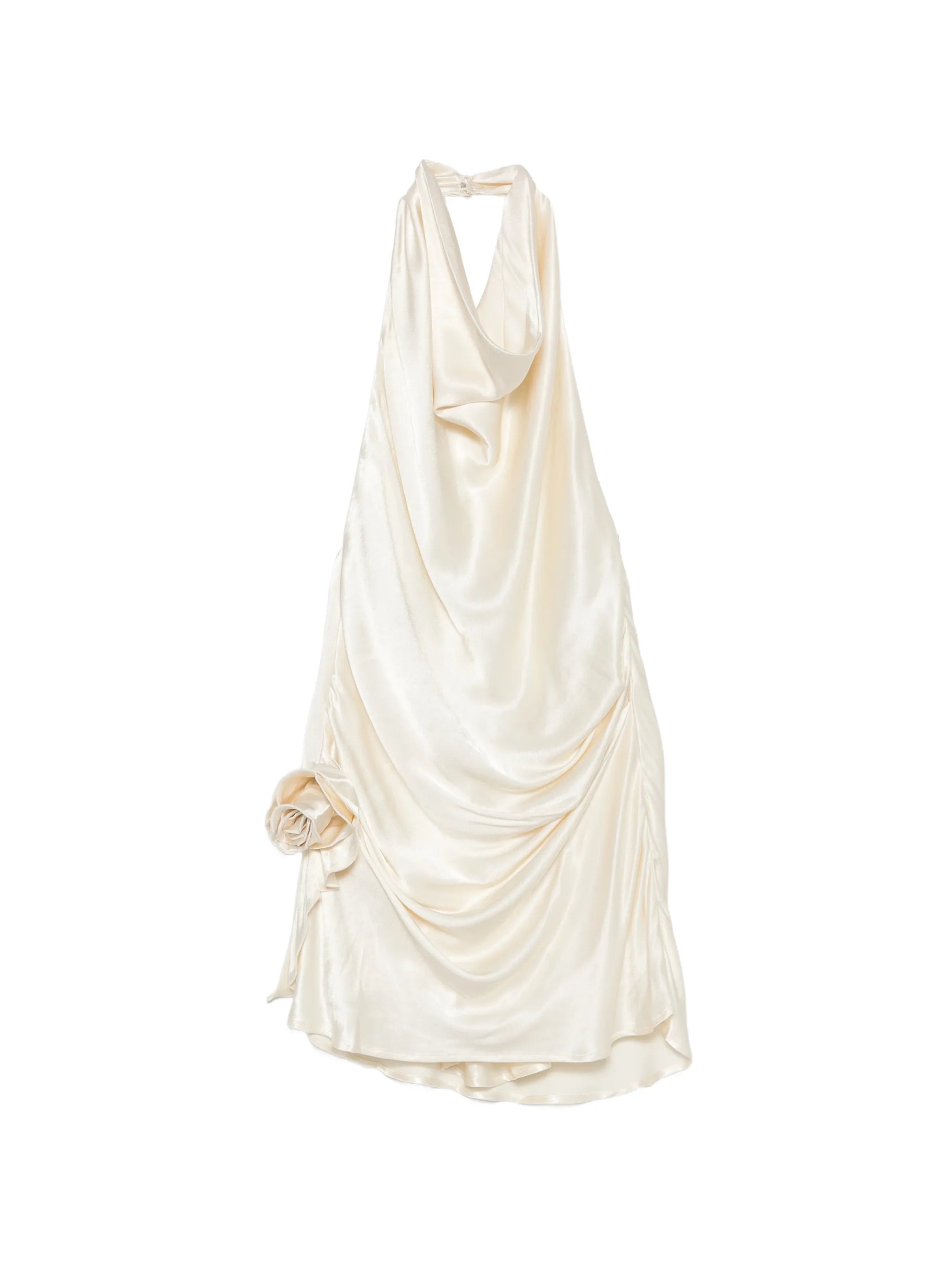 Rosa draped halterneck mini dress