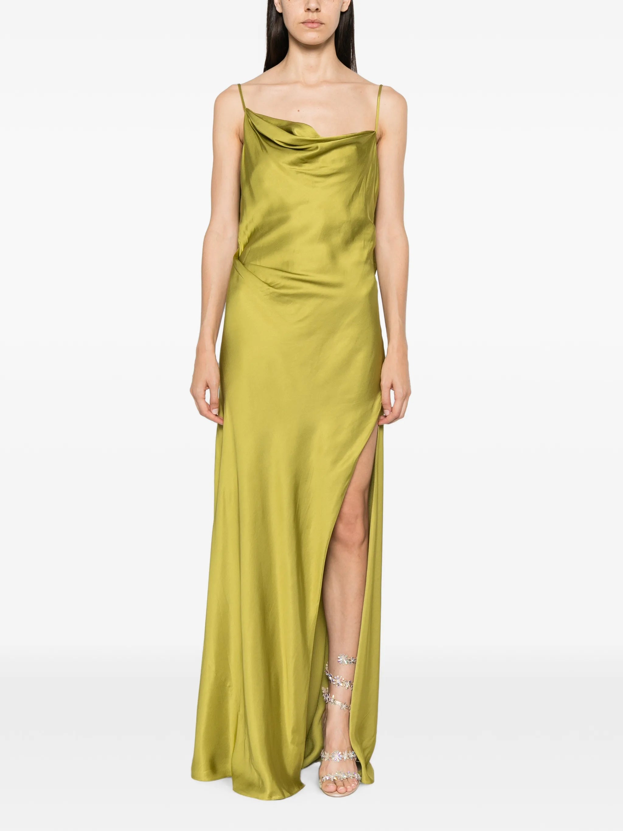 Odessa ruffled-back dress