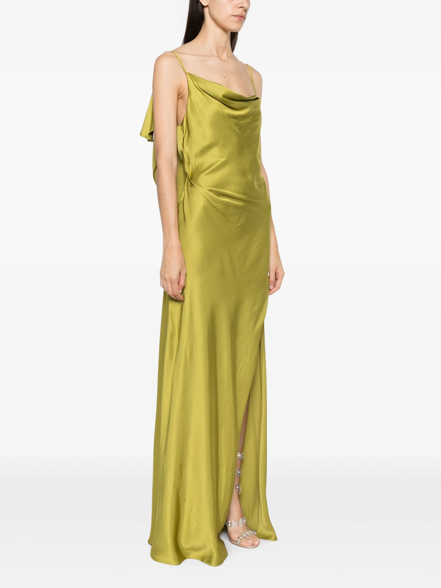 Odessa ruffled-back dress
