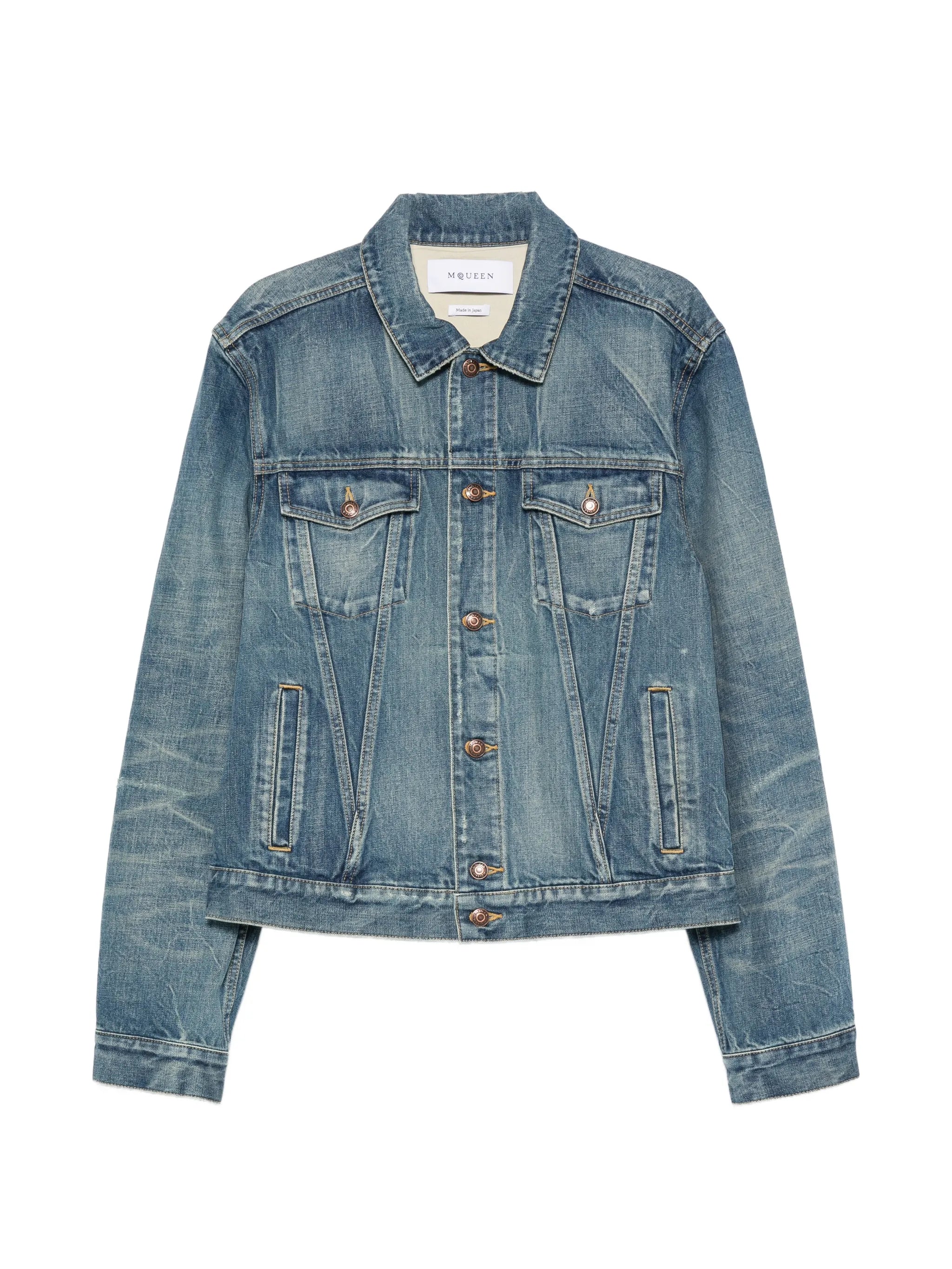 faded-effect denim jacket